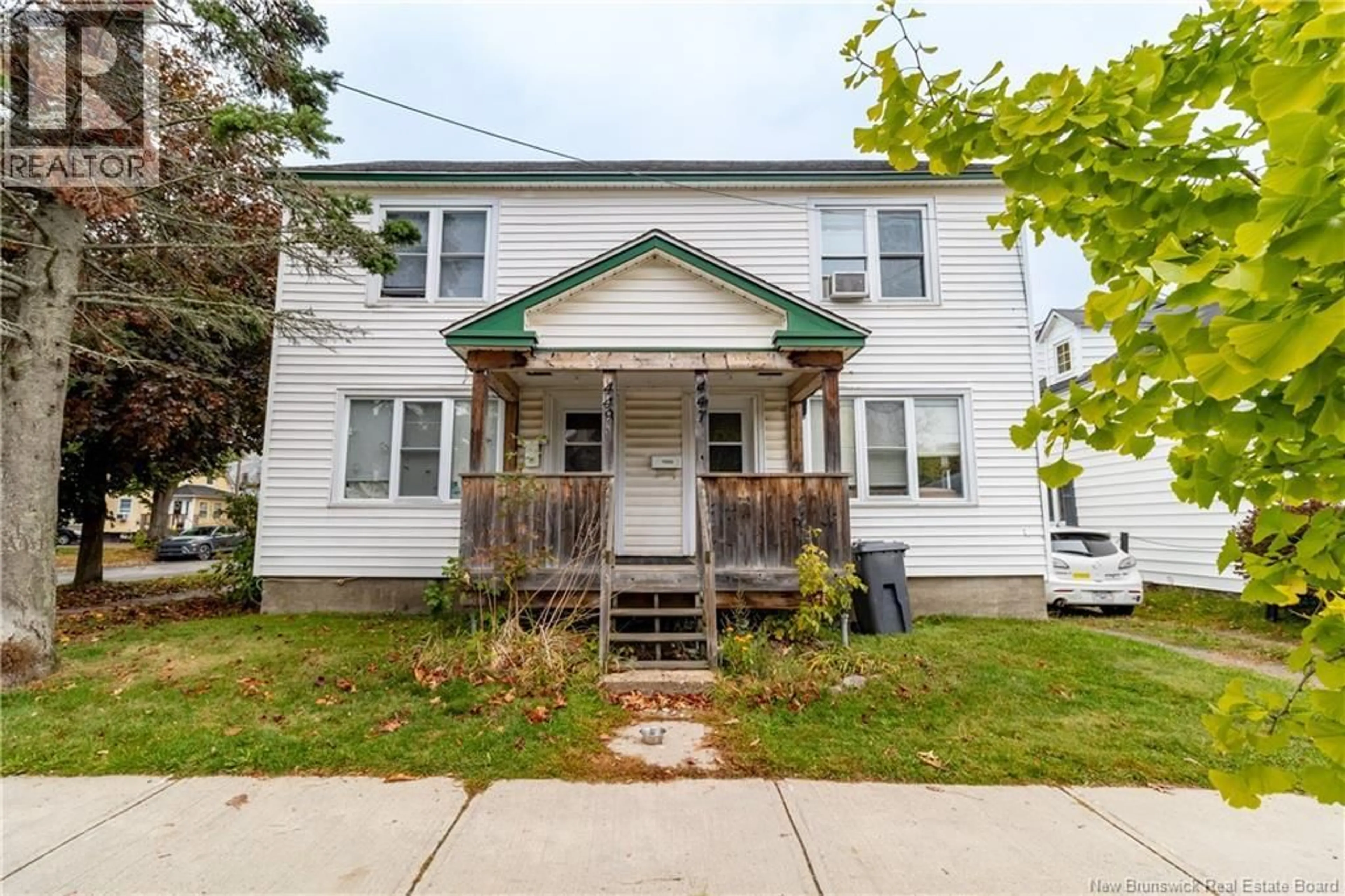 Home with vinyl exterior material, street for 447-449 NORTHUMBERLAND STREET, Fredericton New Brunswick E3B3K3