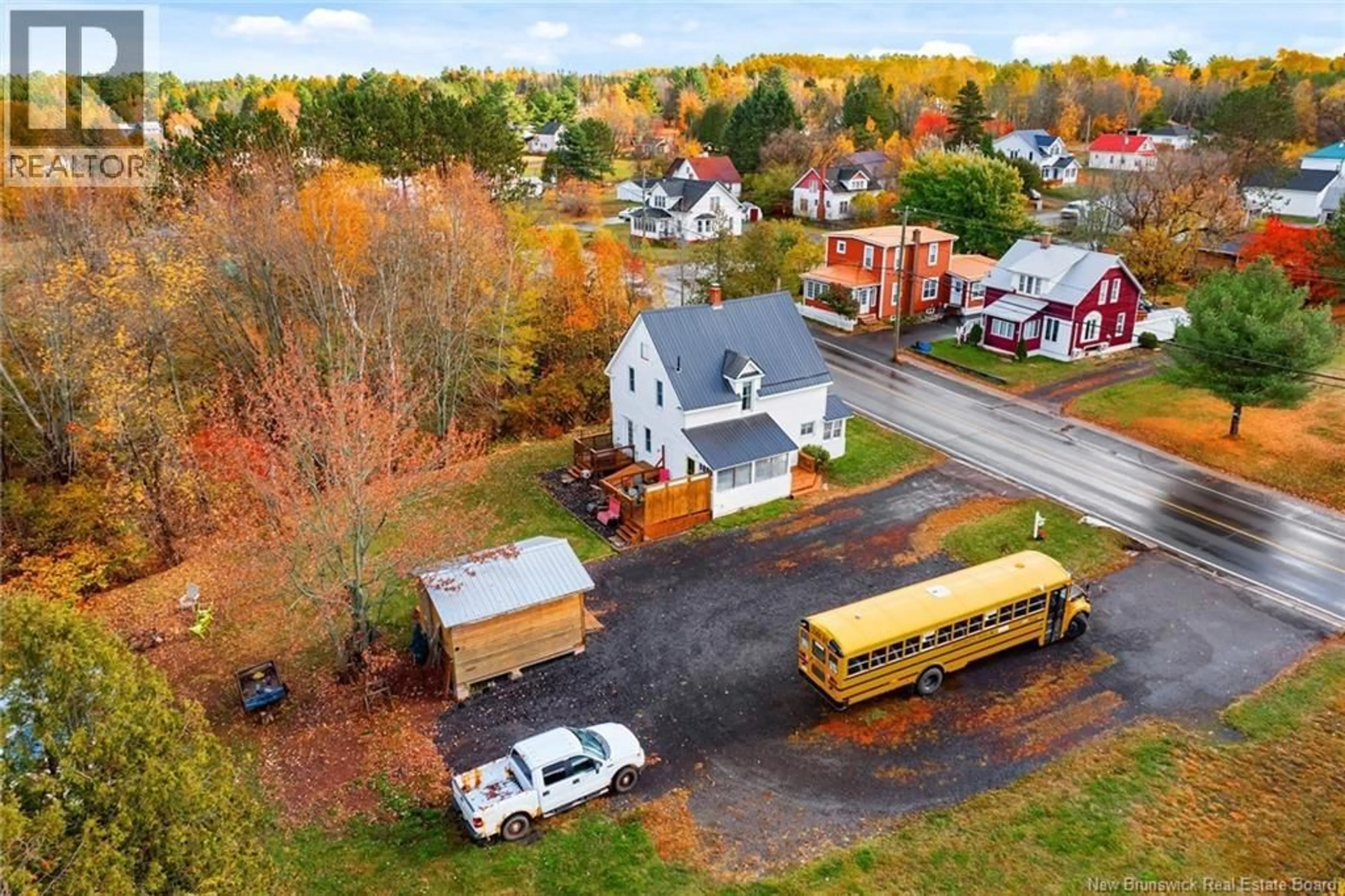 A pic from outside/outdoor area/front of a property/back of a property/a pic from drone, street for 142 MAIN STREET, Chipman New Brunswick E4A1X4