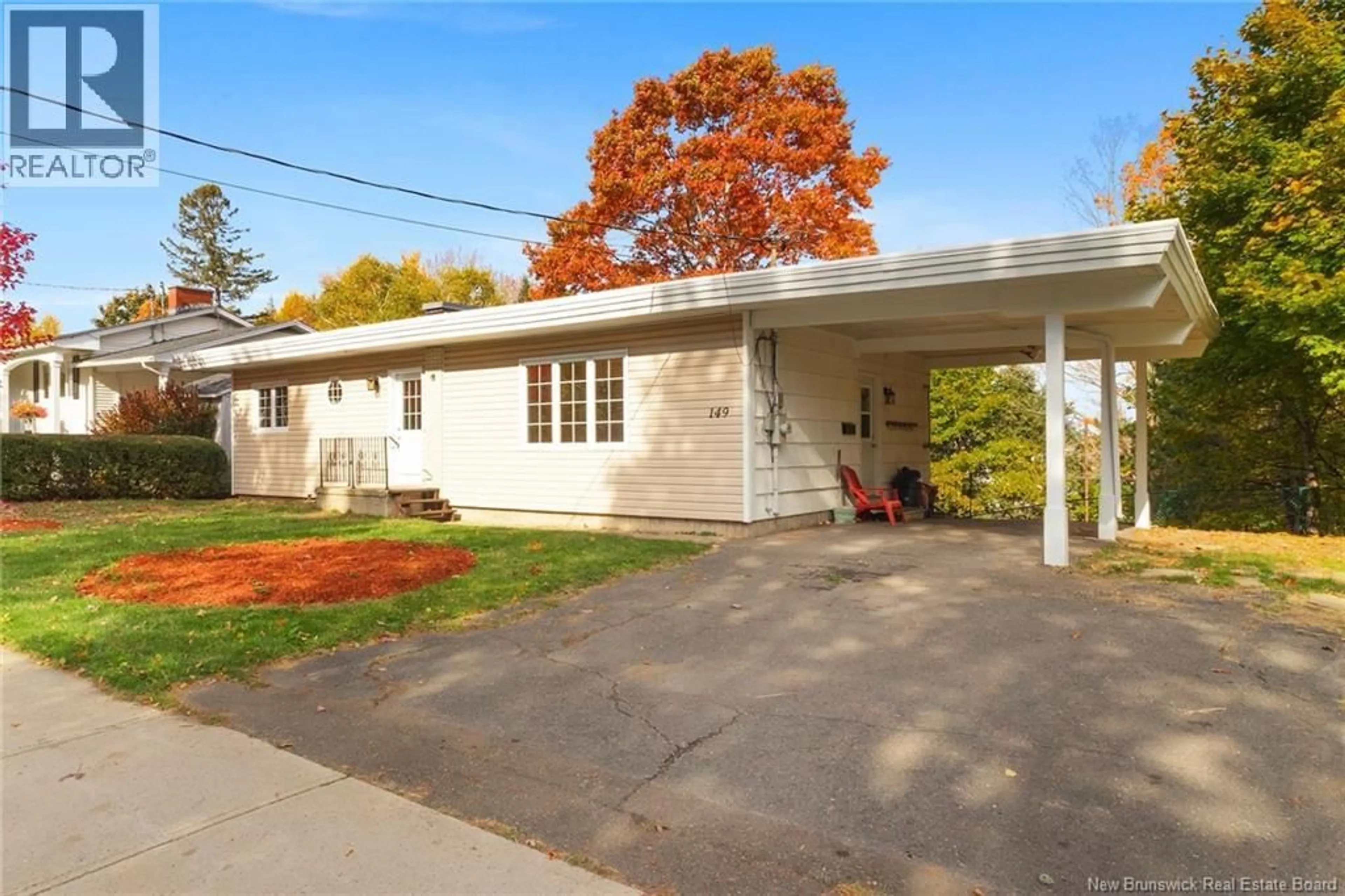 Home with vinyl exterior material, street for 149 MONTGOMERY STREET, Fredericton New Brunswick E3B2X2