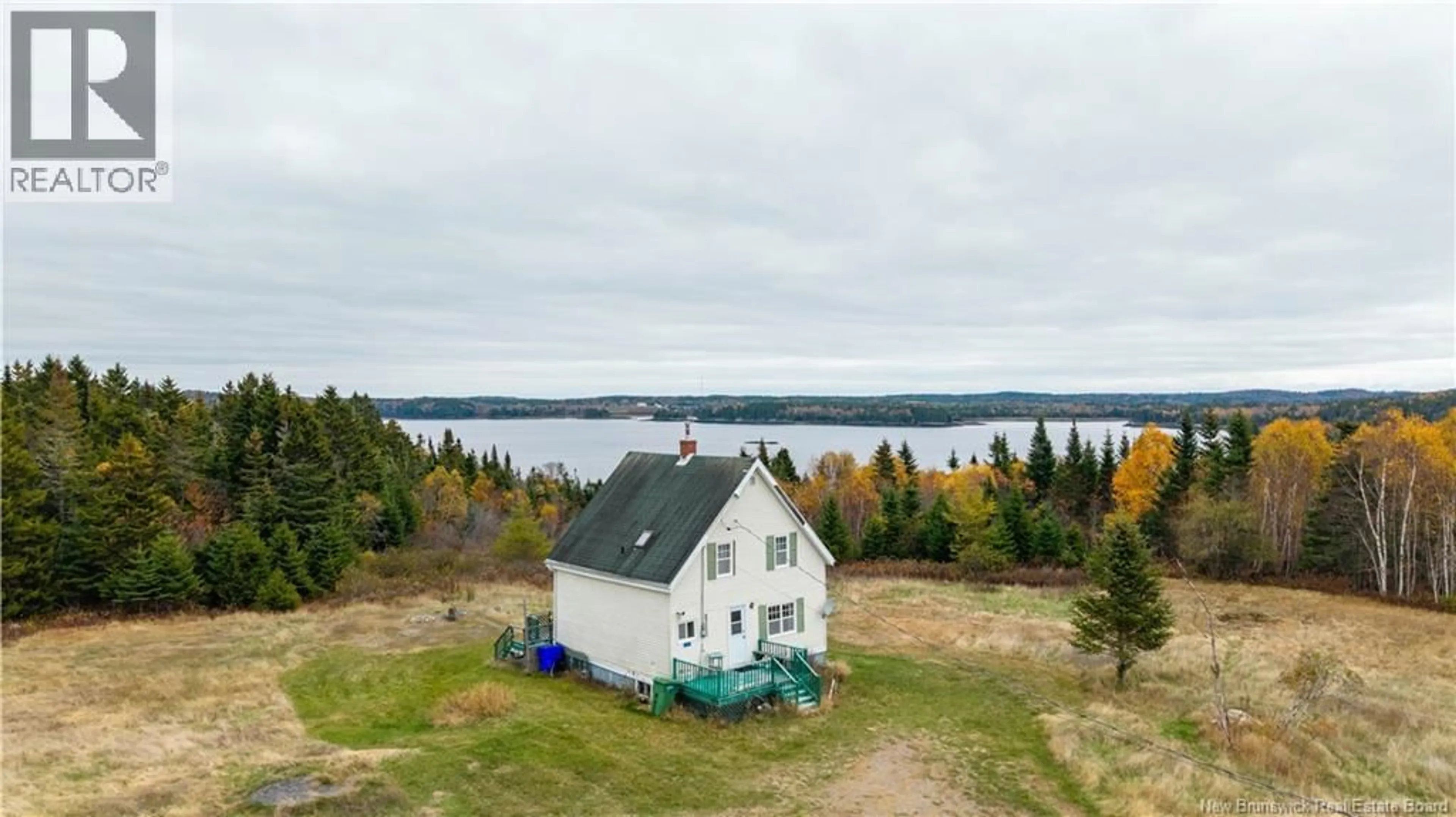 A pic from outside/outdoor area/front of a property/back of a property/a pic from drone, water/lake/river/ocean view for 110 ARTEMUS HATT ROAD, Letang New Brunswick E5C2B7
