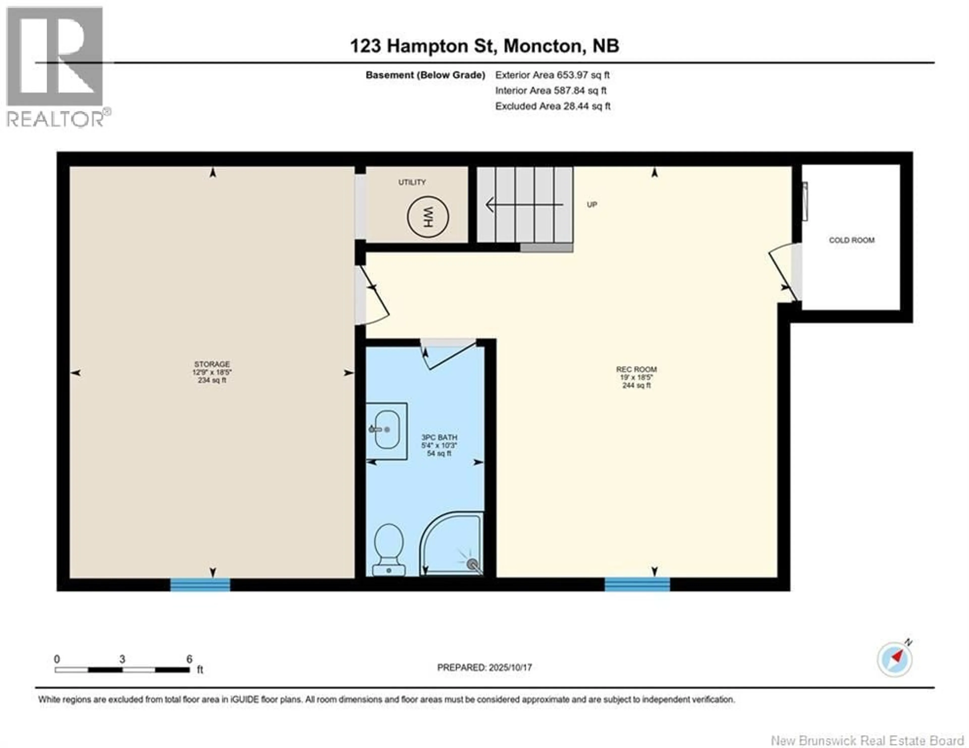 Floor plan for 123 HAMPTON STREET, Moncton New Brunswick E1G5H2