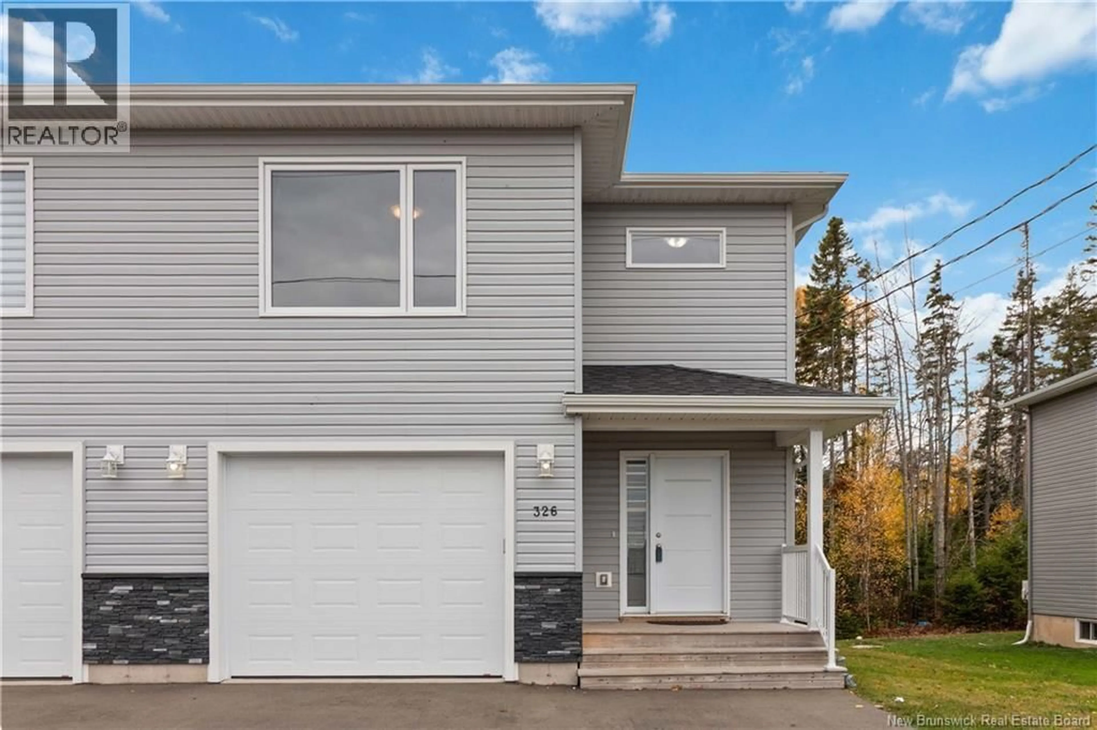 Home with vinyl exterior material, street for 326 TEABERRY AVENUE, Moncton New Brunswick E1G6E6