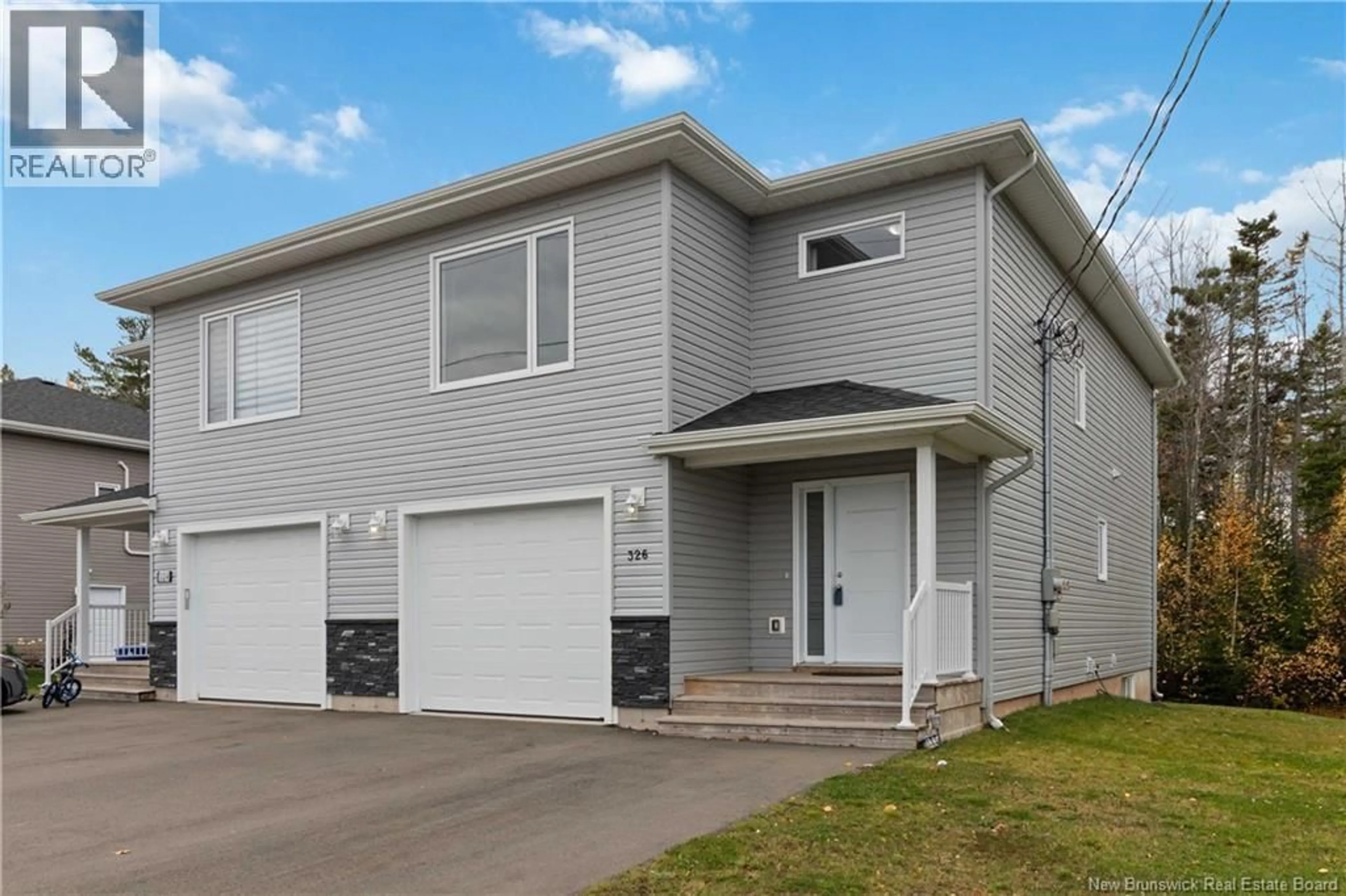 Home with vinyl exterior material, street for 326 TEABERRY AVENUE, Moncton New Brunswick E1G6E6