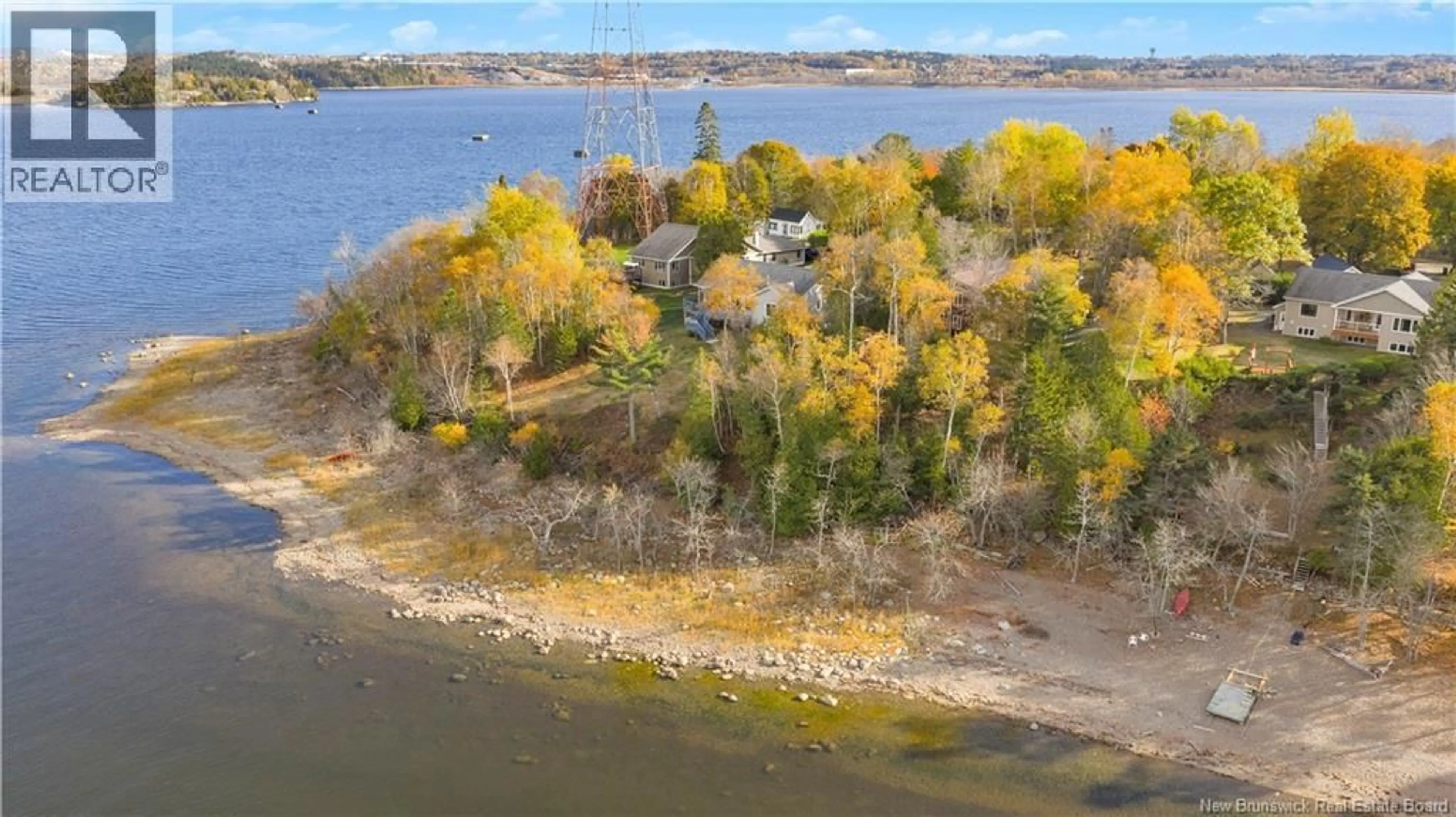 A pic from outside/outdoor area/front of a property/back of a property/a pic from drone, water/lake/river/ocean view for 177 SULLIVAN ROAD, Saint John New Brunswick E2M6A6