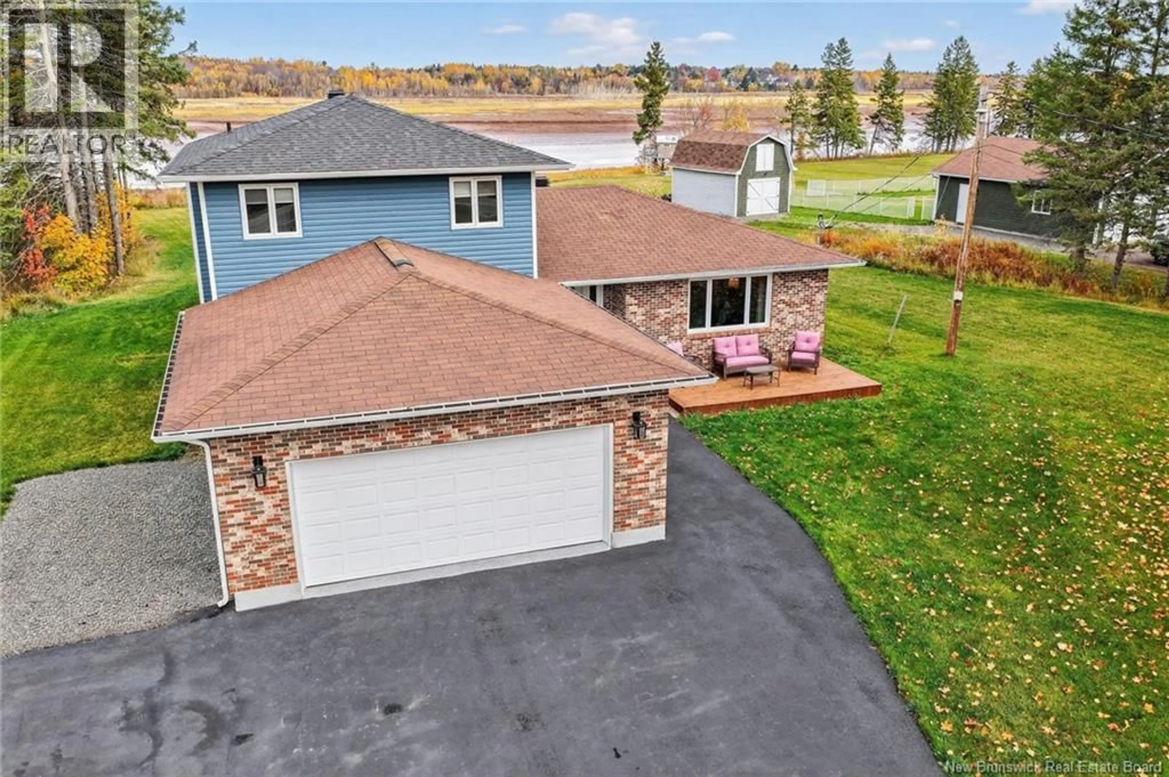 A pic from outside/outdoor area/front of a property/back of a property/a pic from drone, water/lake/river/ocean view for 1069 COVERDALE ROAD, Riverview New Brunswick E1B5G4
