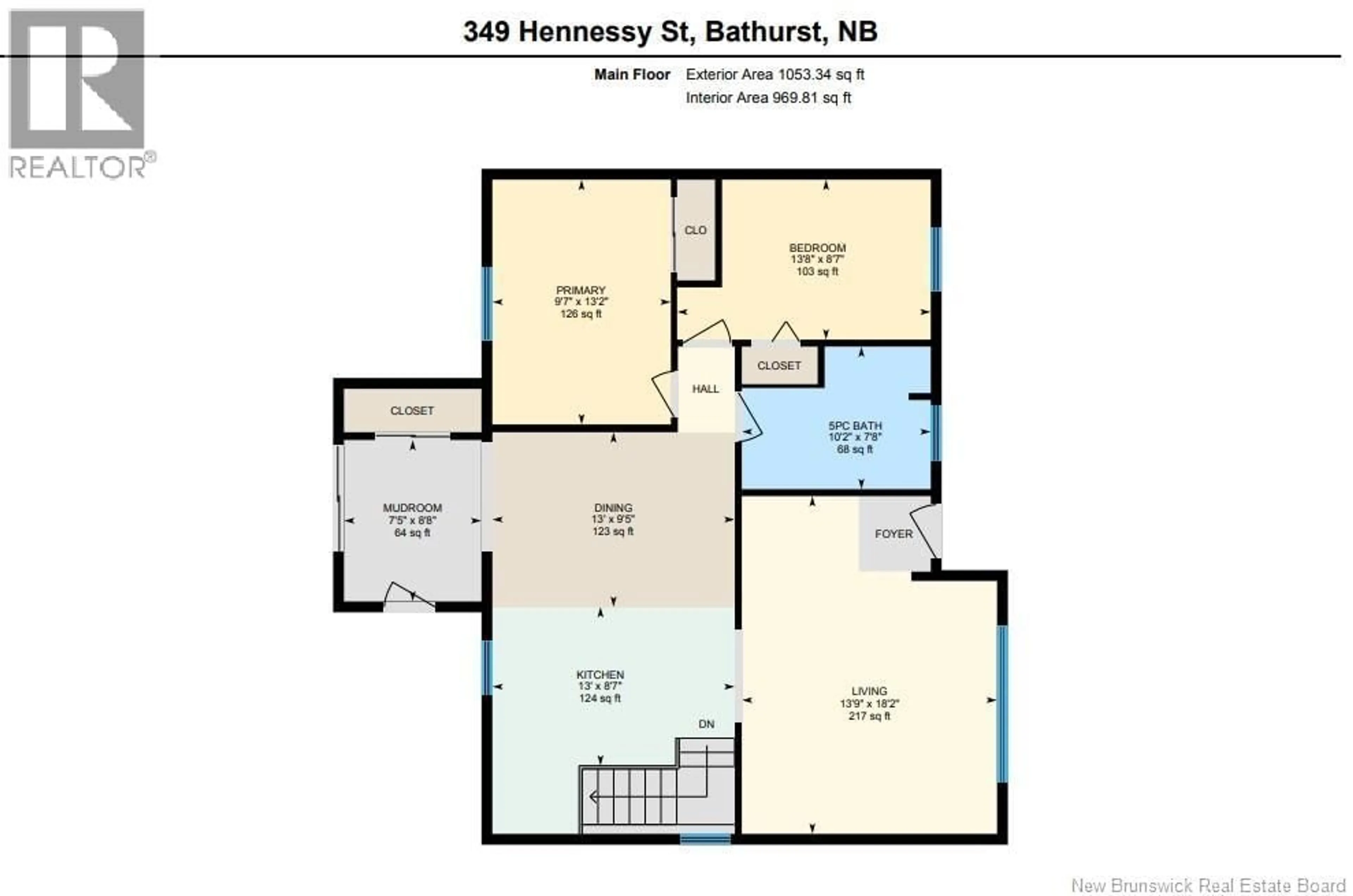 Floor plan for 349 HENNESSY, Bathurst New Brunswick E2A2N8