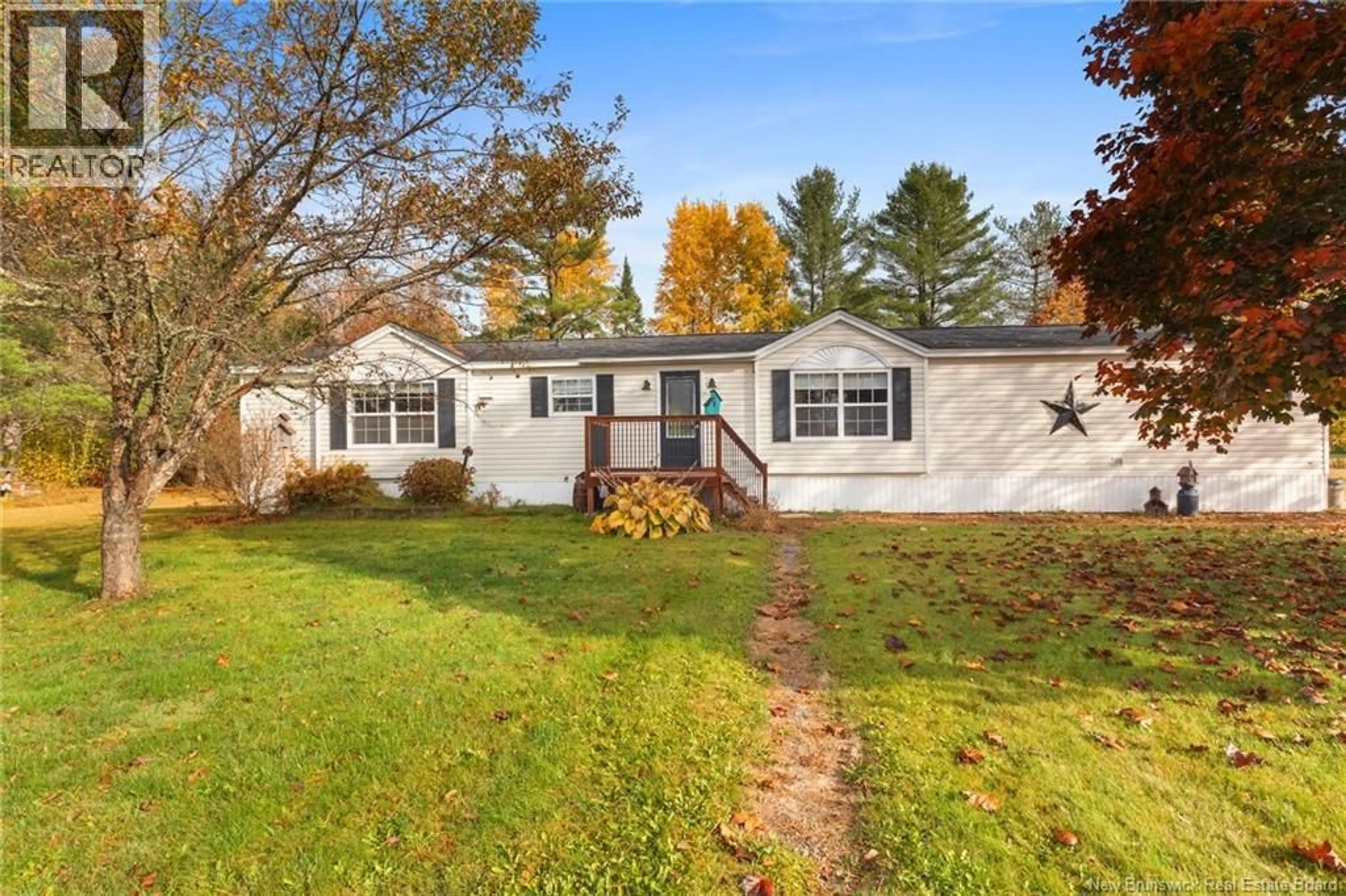 Home with vinyl exterior material, street for 9 CRAB TREE LANE, Maugerville New Brunswick E3A9W4