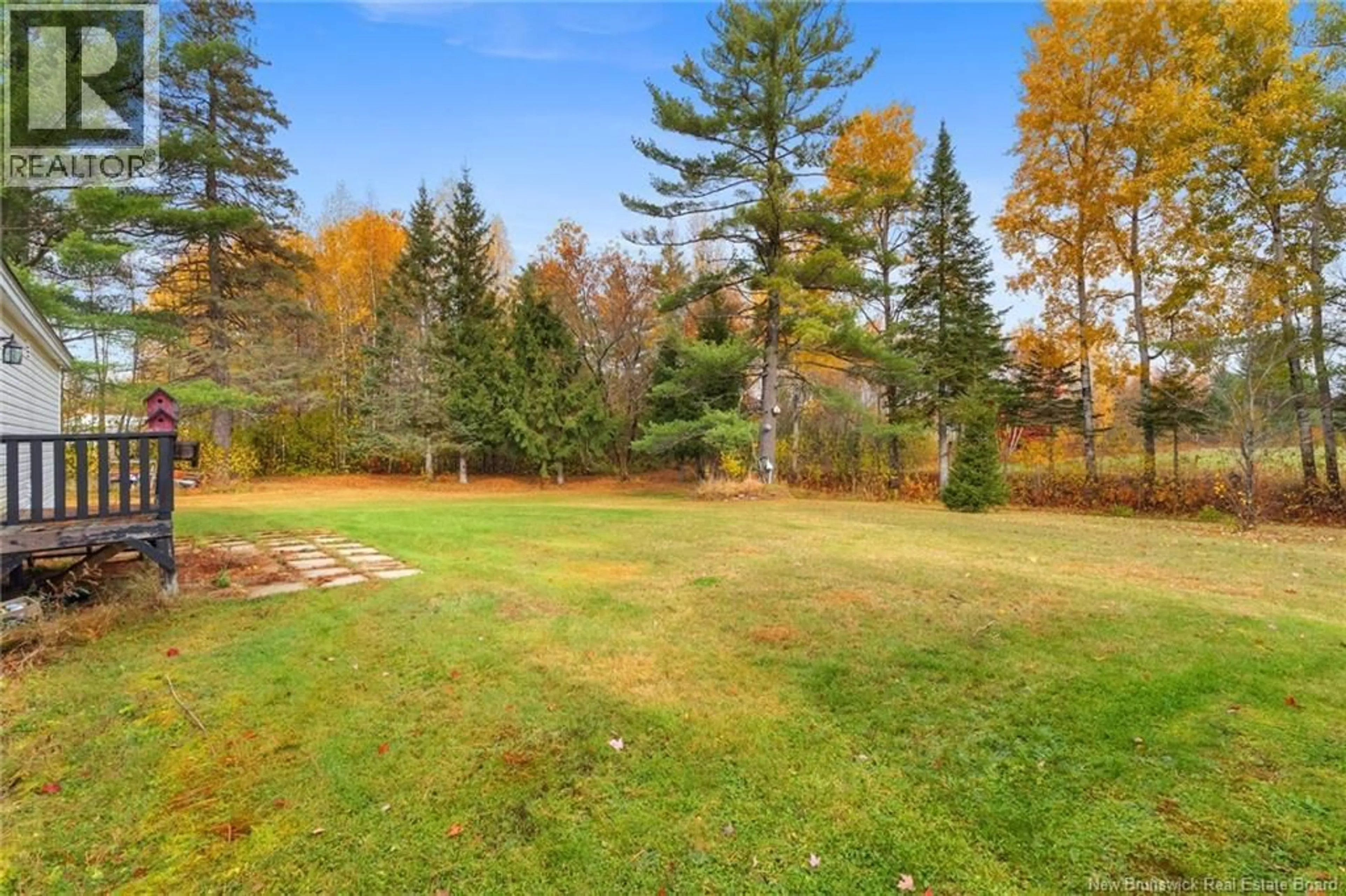 Patio, forest/trees view for 9 CRAB TREE LANE, Maugerville New Brunswick E3A9W4
