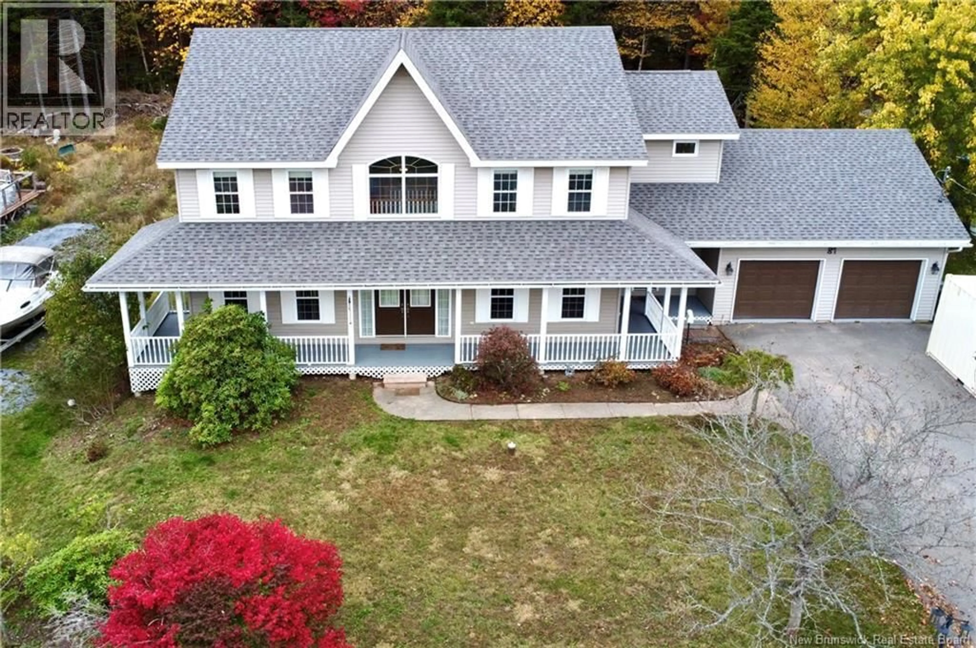 A pic from outside/outdoor area/front of a property/back of a property/a pic from drone, unknown for 87 QUEENSBURY DRIVE, Quispamsis New Brunswick E2E5Y7