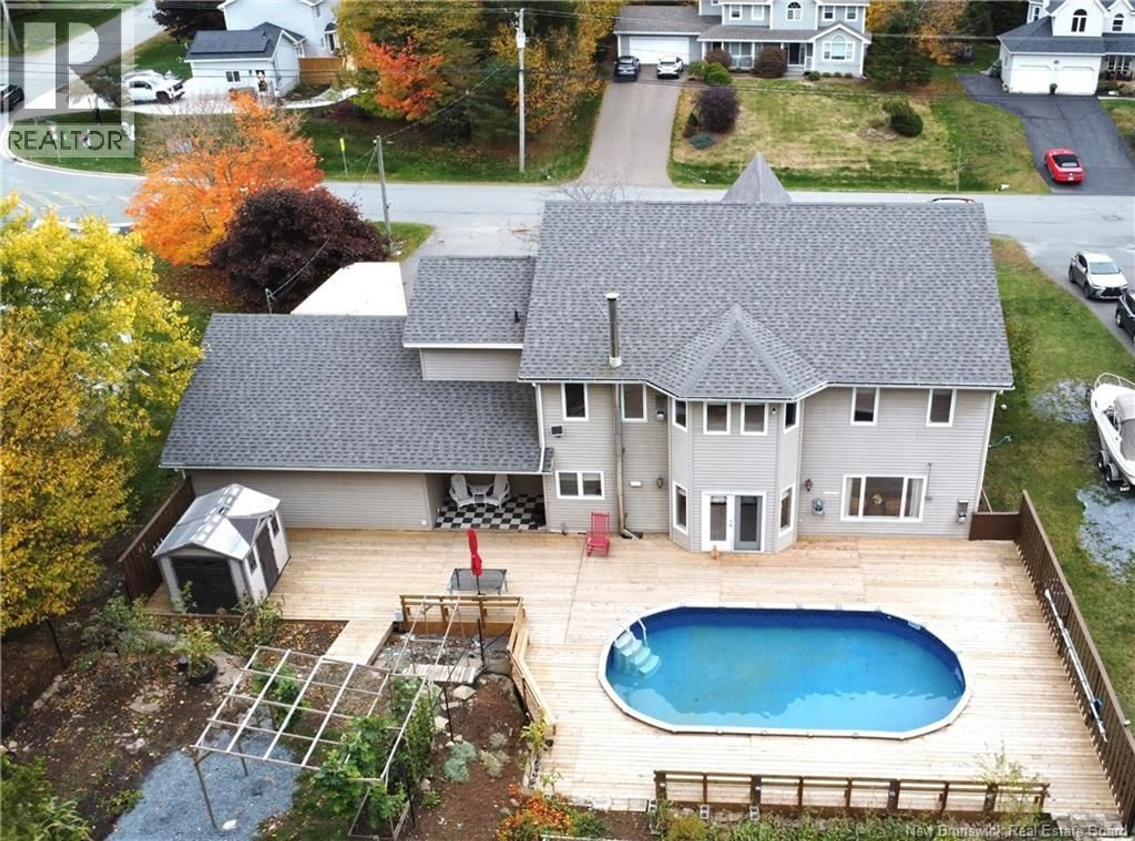 A pic from outside/outdoor area/front of a property/back of a property/a pic from drone, water/lake/river/ocean view for 87 QUEENSBURY DRIVE, Quispamsis New Brunswick E2E5Y7