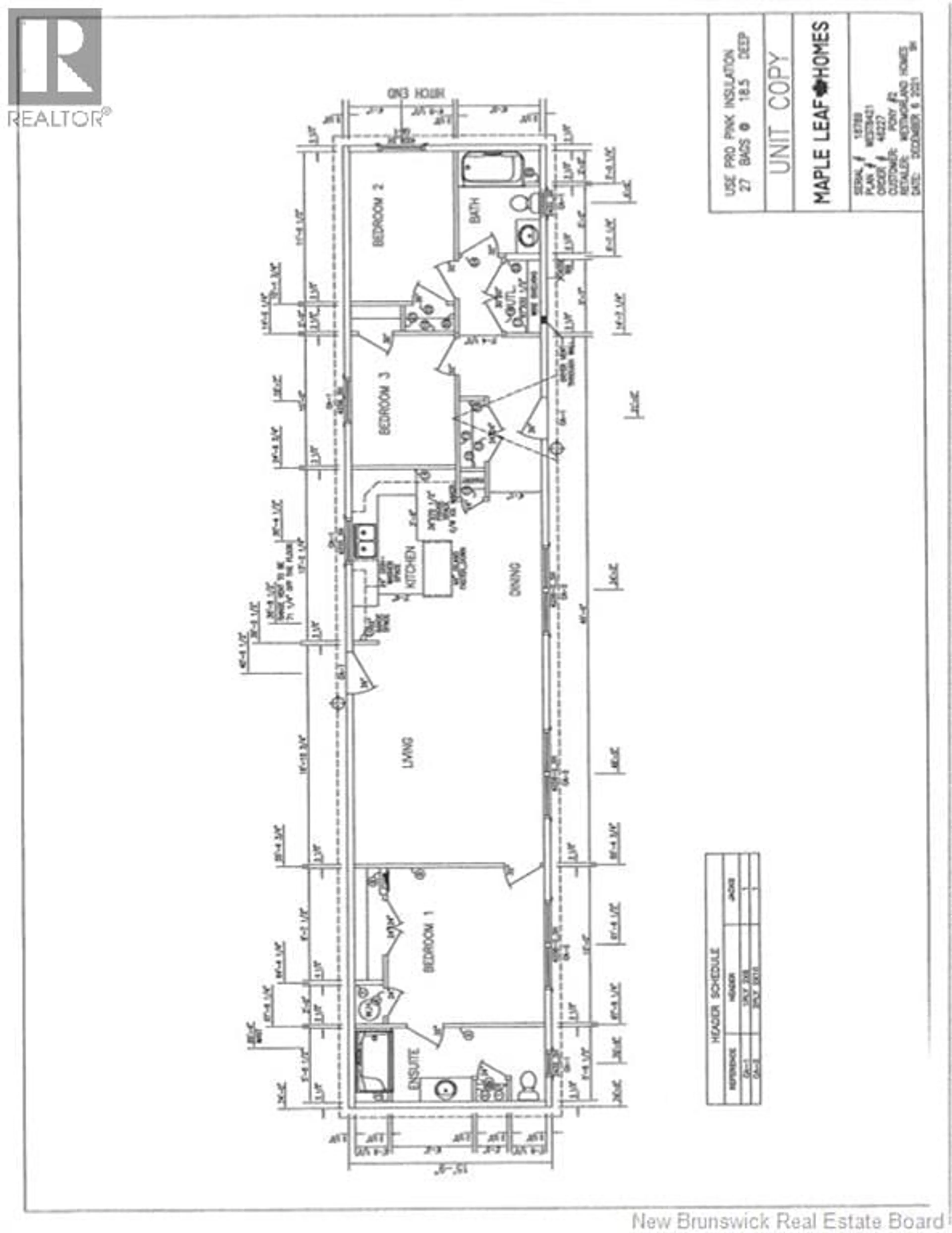 Floor plan for 19 CRANE COURT, Saint John New Brunswick E2J3Y2