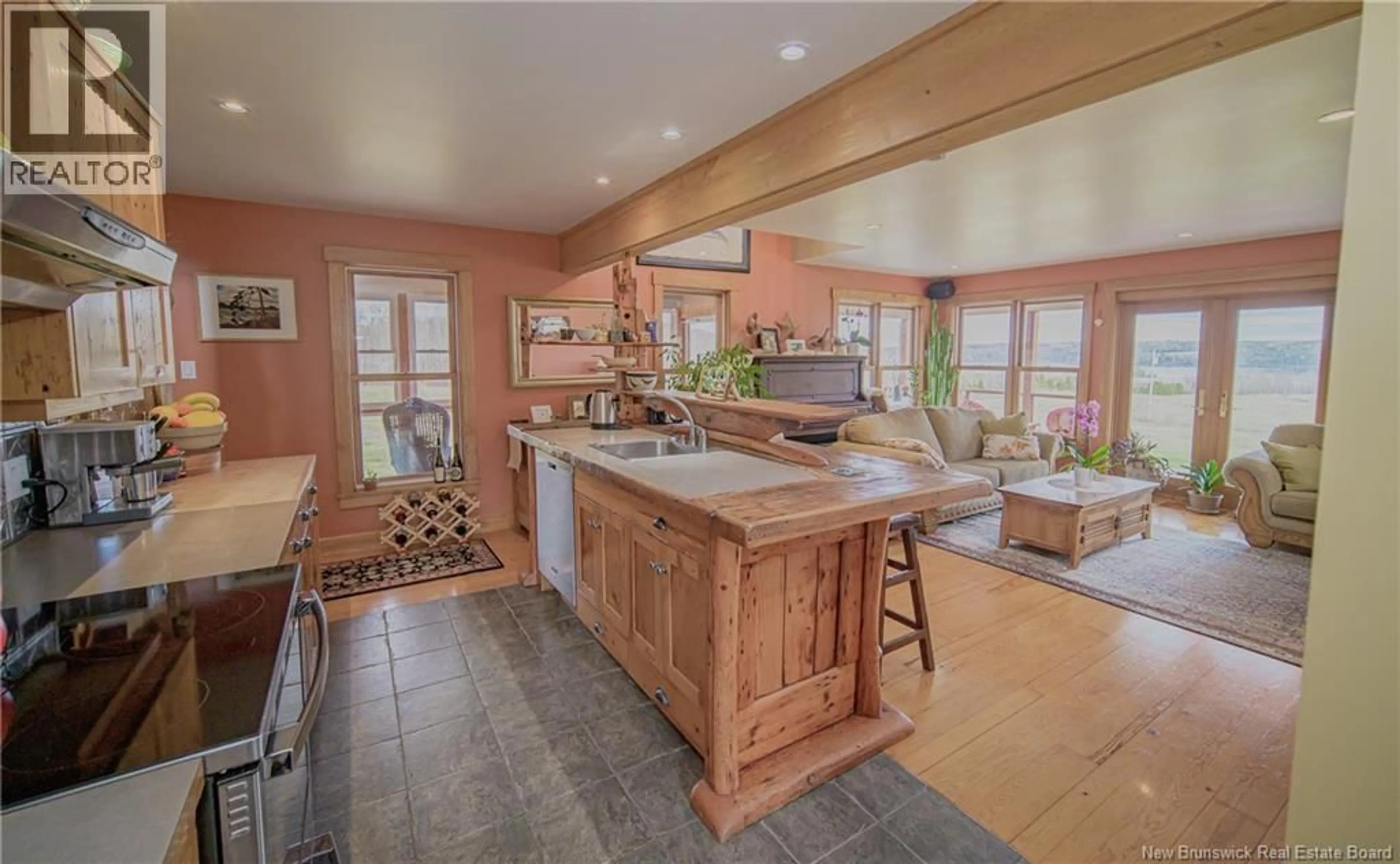 Open concept kitchen, ceramic/tile floor for 3506 LOWER CAMBRIDGE ROAD, Cambridge-Narrows New Brunswick E4C1S6