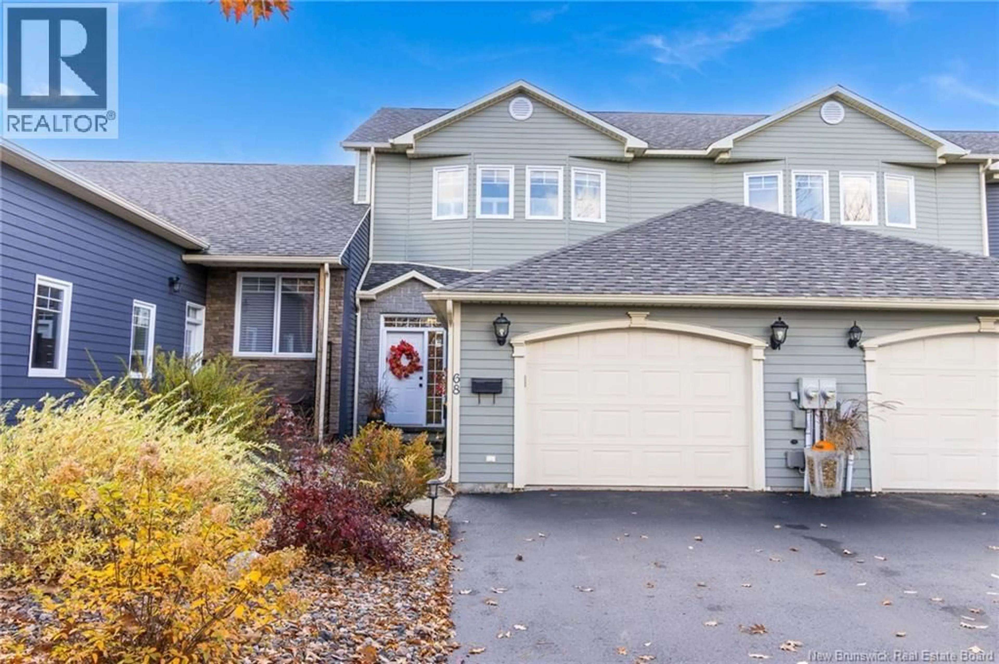 Home with vinyl exterior material, street for 68 WATERFORD LANE, Fredericton New Brunswick E3A0E2