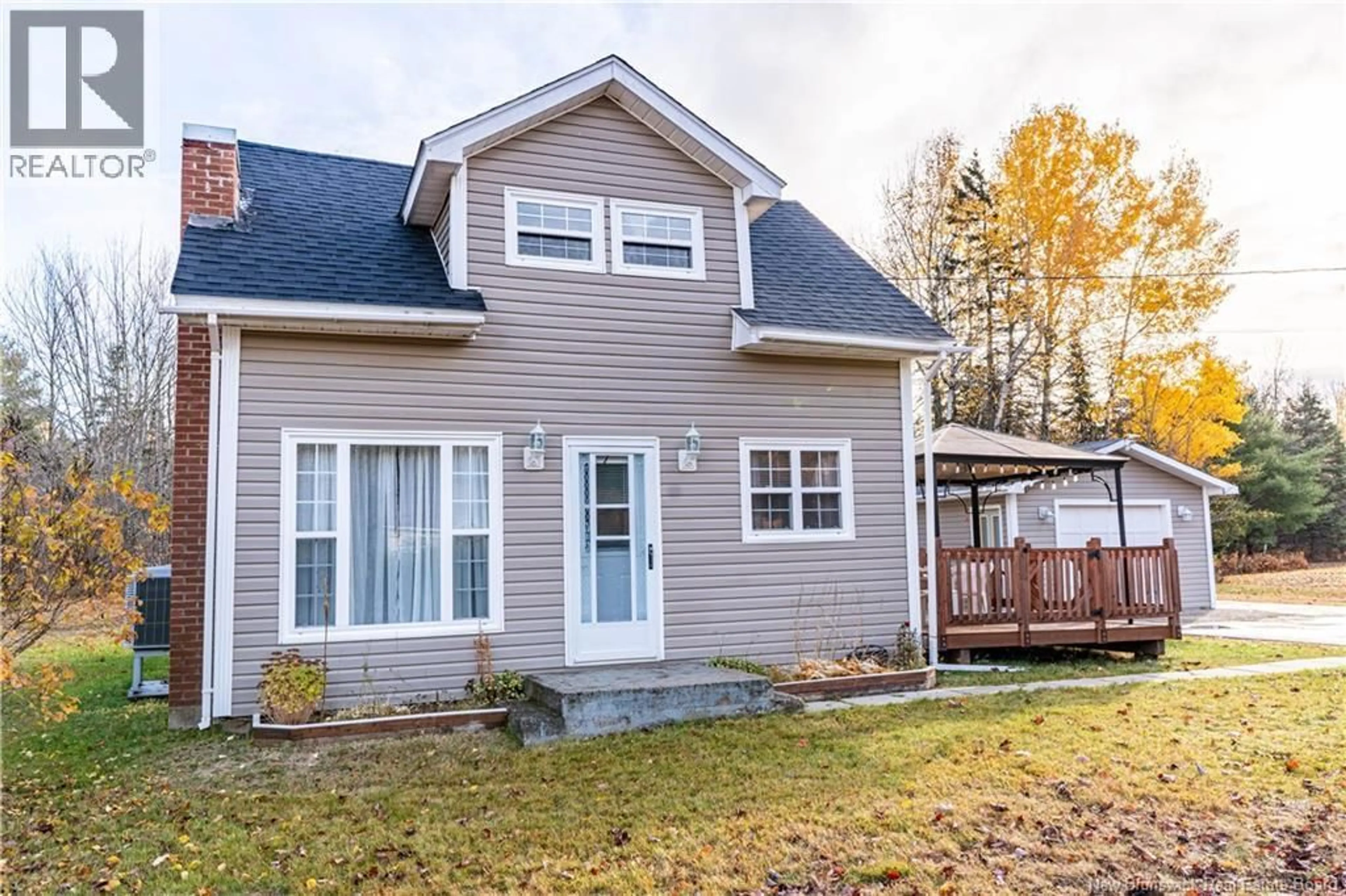 Home with vinyl exterior material, street for 462 BELLEFOND ROAD, Bellefond New Brunswick E1V4T9