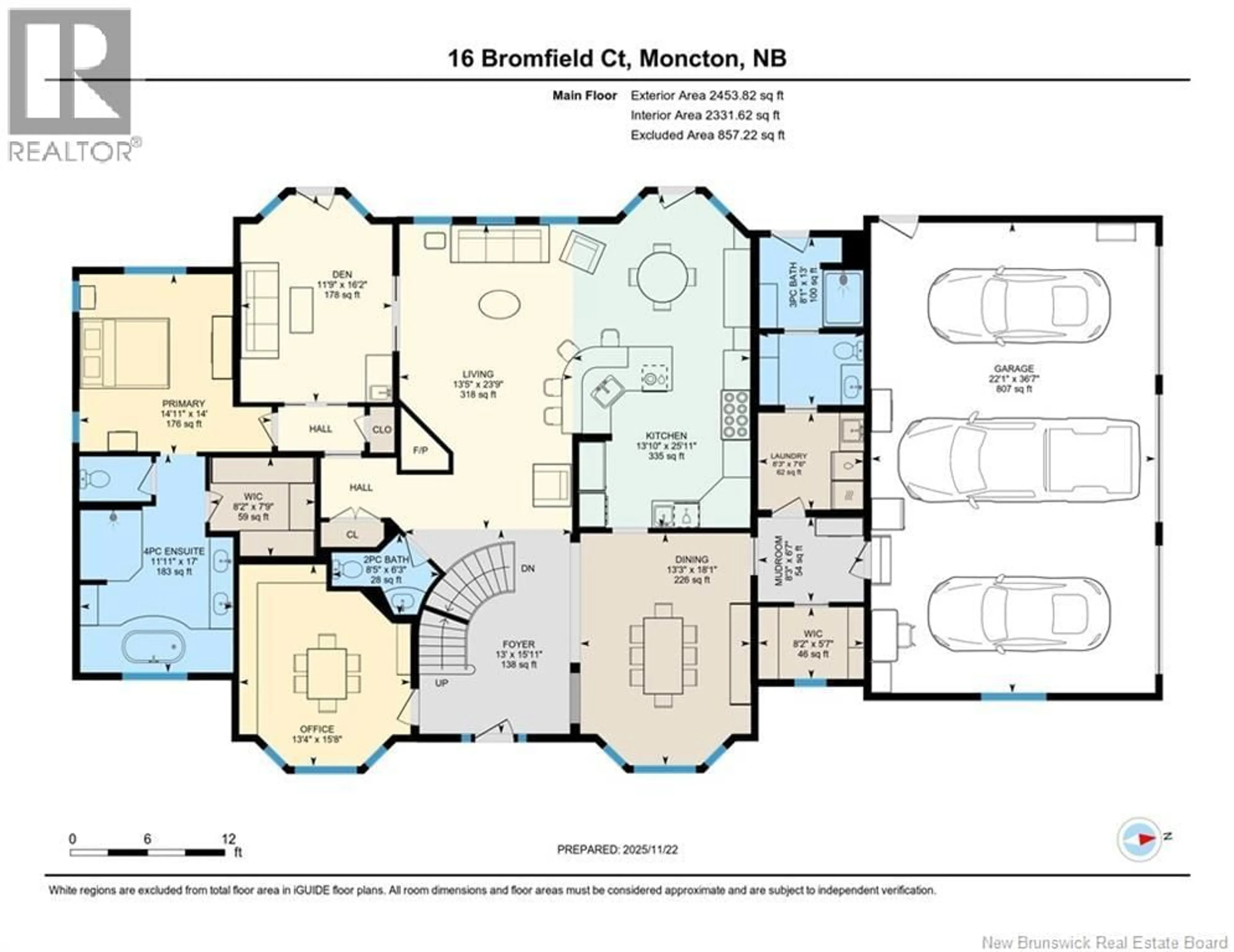 Floor plan for 16 BROMFIELD COURT, Moncton New Brunswick E1G0N7