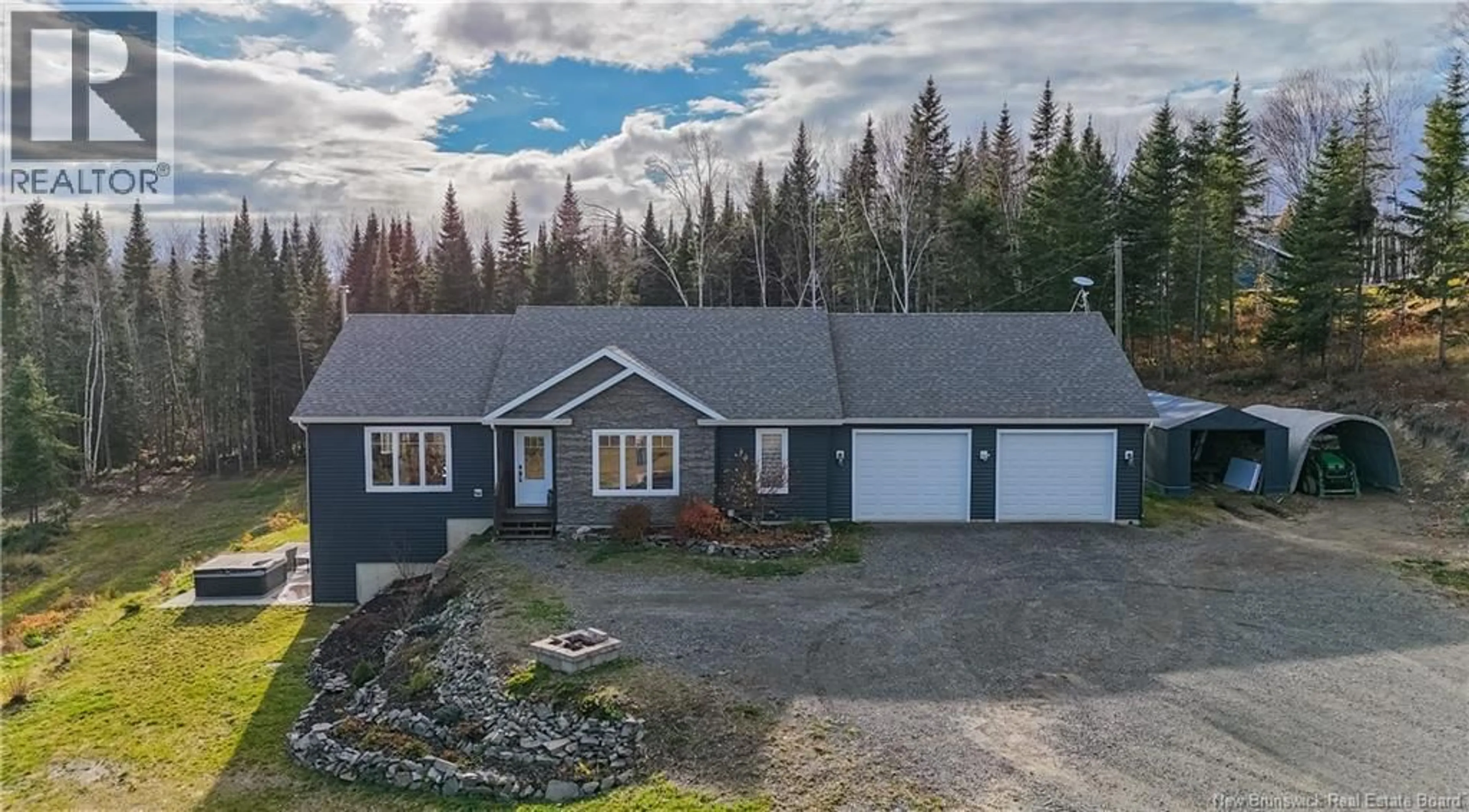 A pic from outside/outdoor area/front of a property/back of a property/a pic from drone, street for 38 BOUTOT LANE, Grand-Sault/Grand Falls New Brunswick E3Z0C6