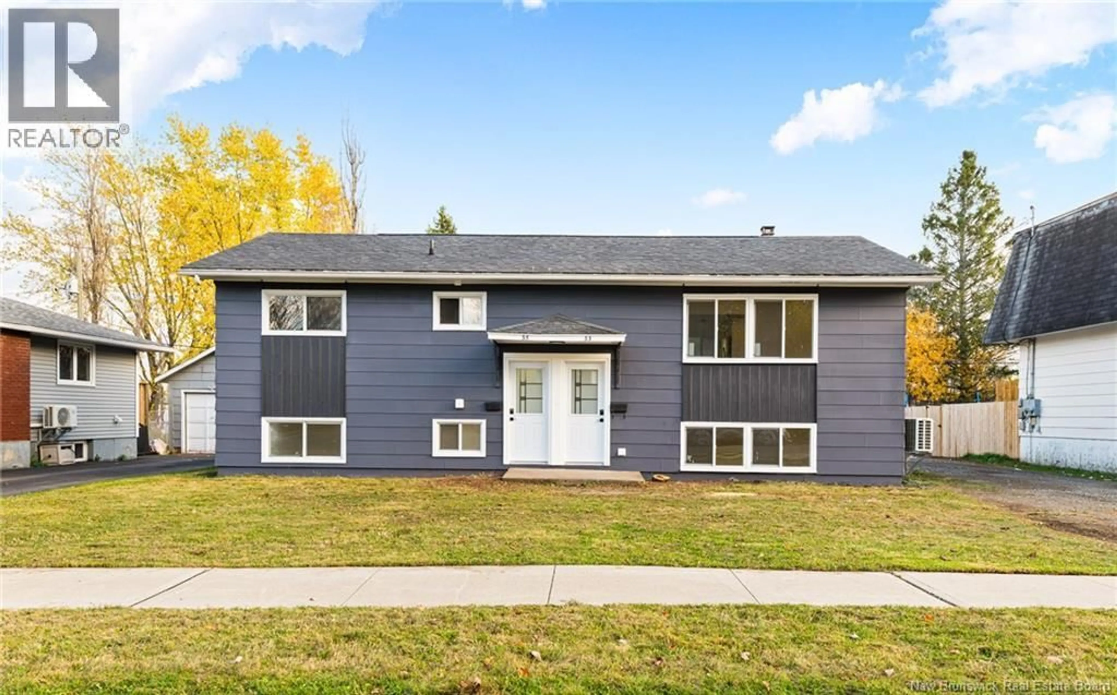 Home with vinyl exterior material, street for 33-35 COVENTRY CRESCENT, Moncton New Brunswick E1C8G5