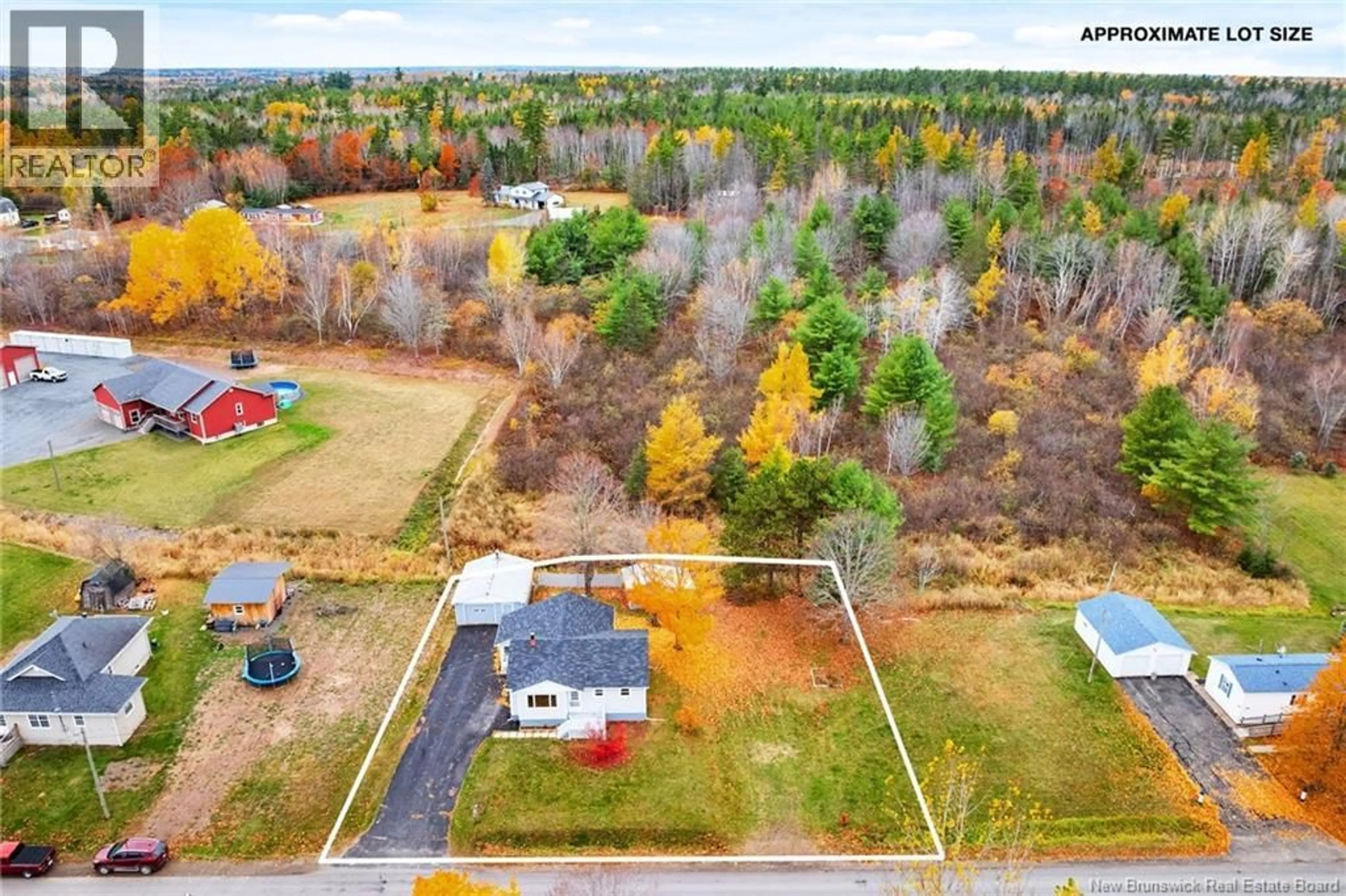 A pic from outside/outdoor area/front of a property/back of a property/a pic from drone, forest/trees view for 133 WILSEY ROAD, Fredericton Junction New Brunswick E5L1W8