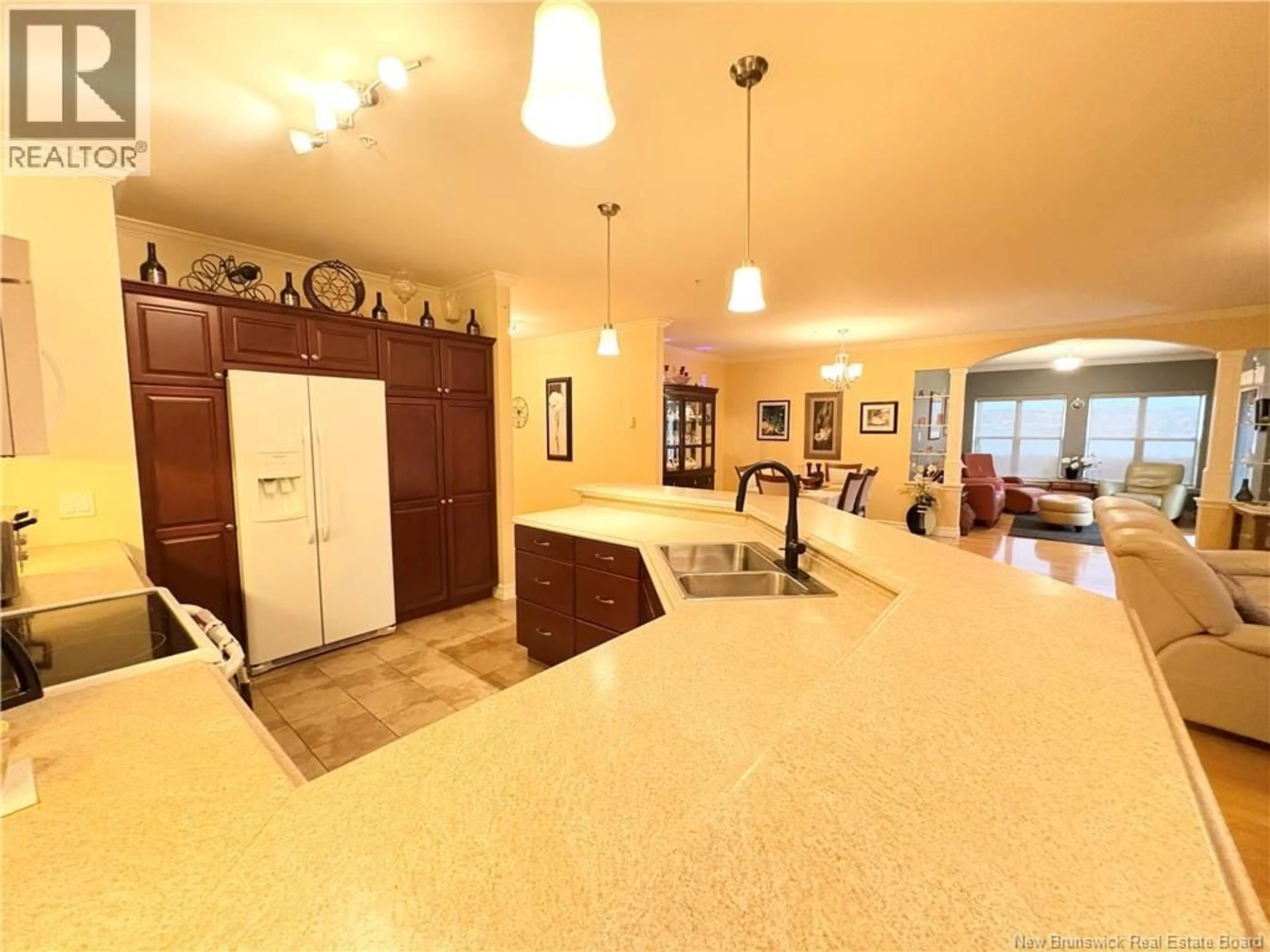 Open concept kitchen, ceramic/tile floor for 205 - 55 OLD FERRY ROAD, Miramichi New Brunswick E1V0C2