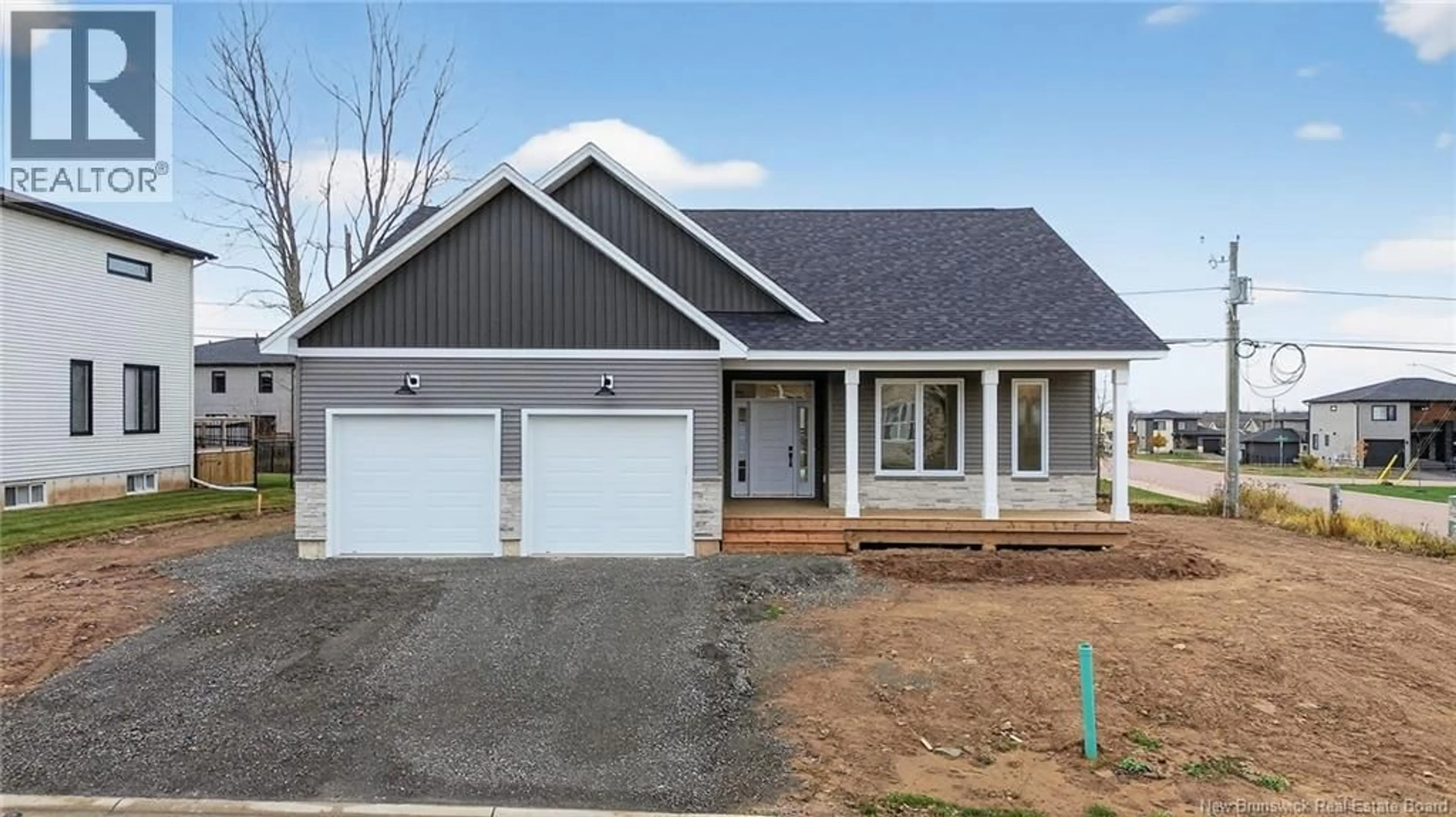 Home with vinyl exterior material, street for 3 BALFOUR COURT, Moncton New Brunswick E1G5Y1