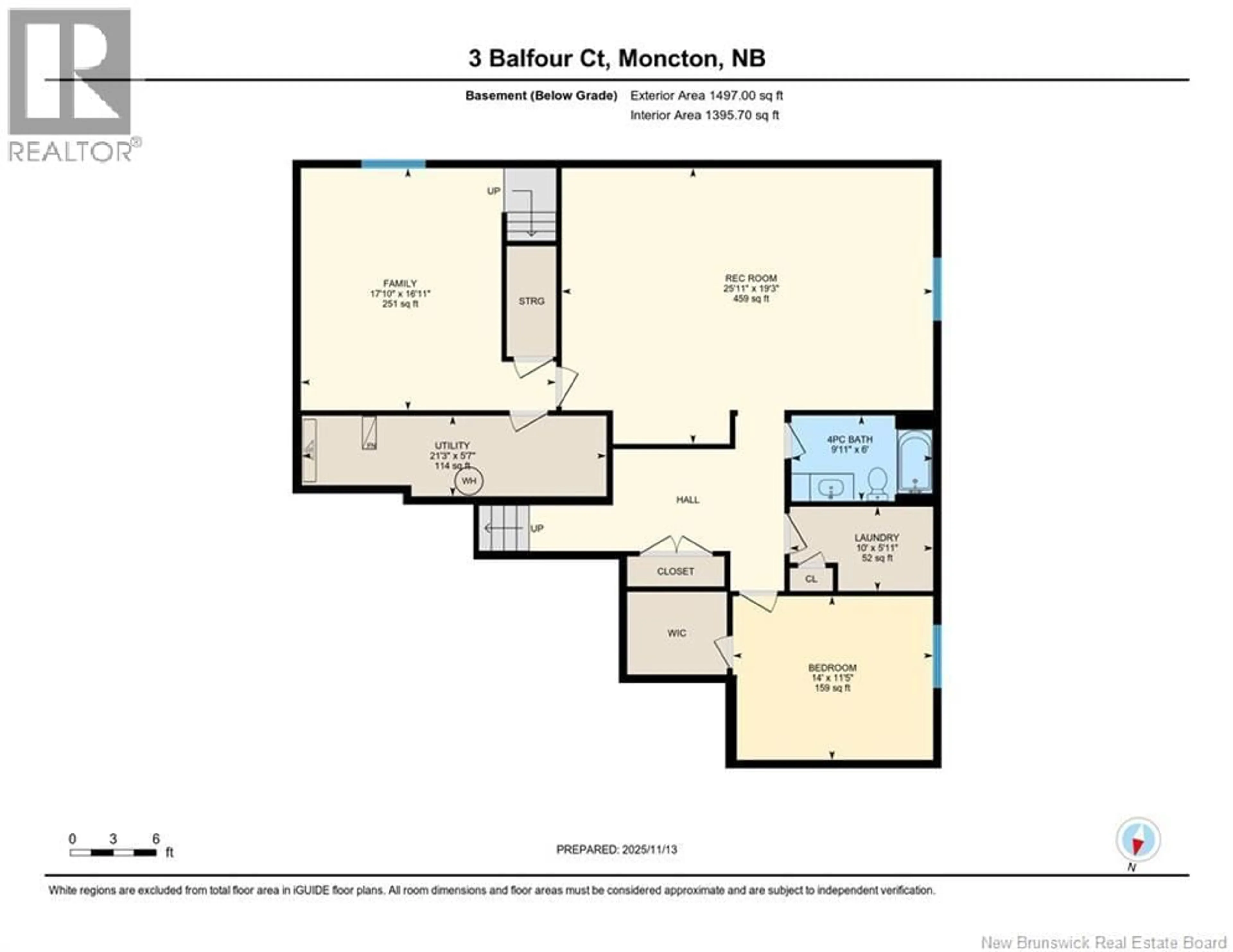 Floor plan for 3 BALFOUR COURT, Moncton New Brunswick E1G5Y1