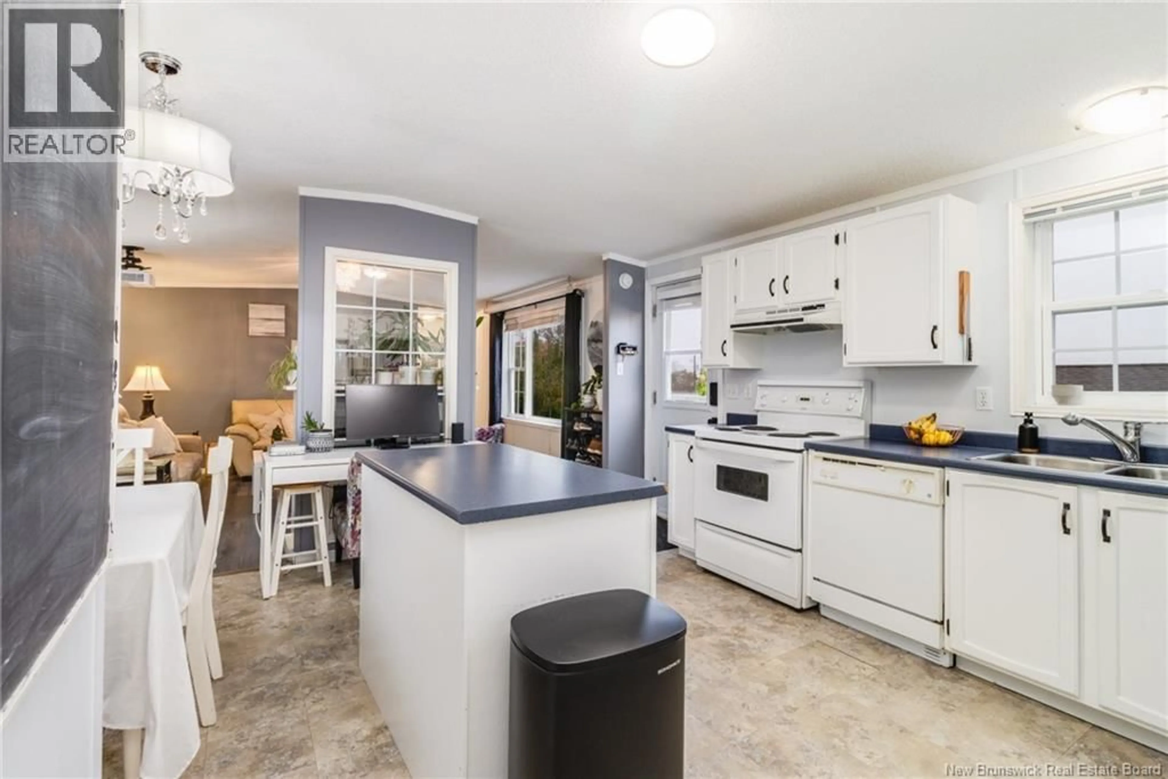 Open concept kitchen, ceramic/tile floor for 16 TODD STREET, Fredericton New Brunswick E3C2M9