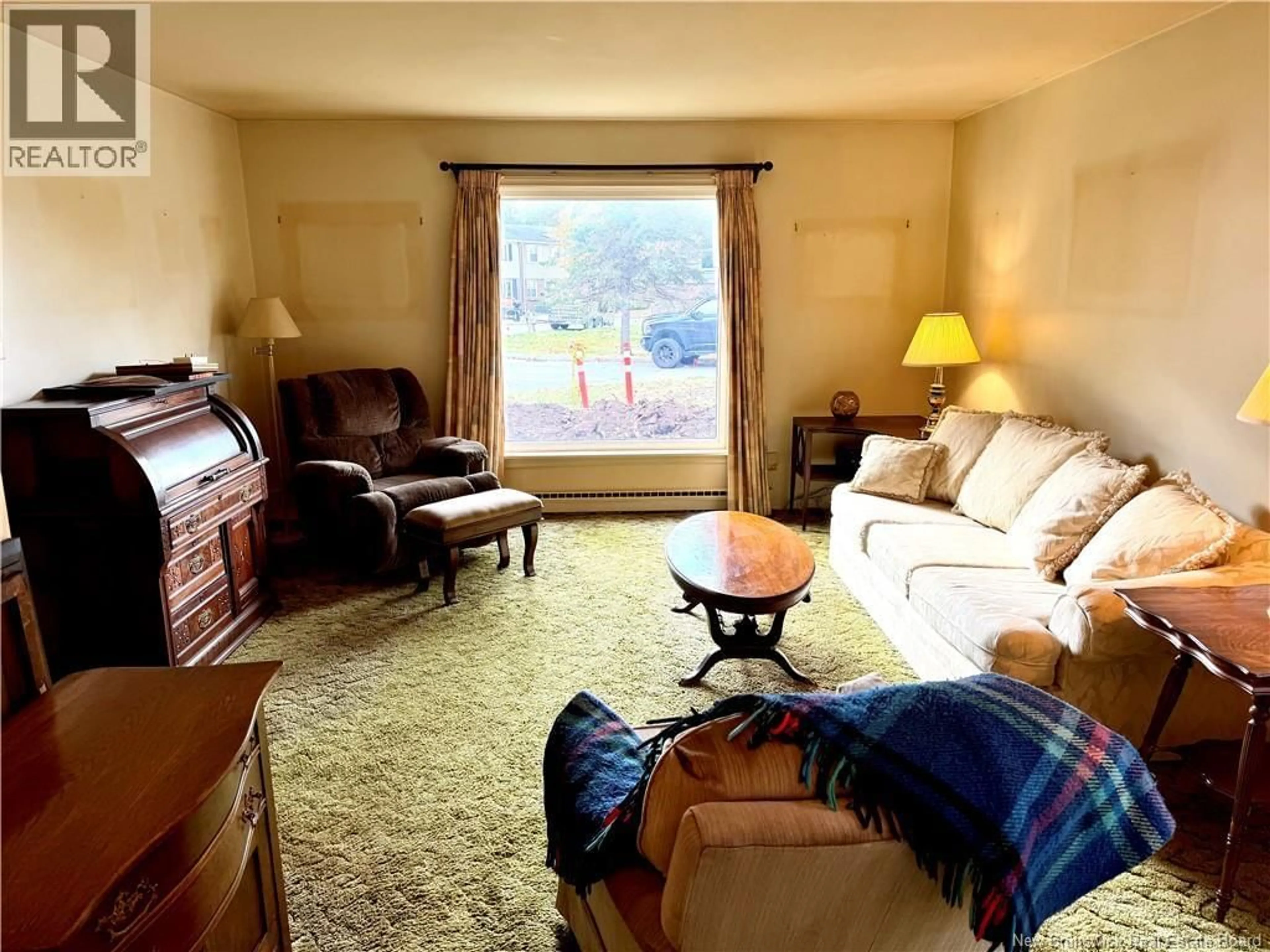 Living room with furniture, carpet floor for 107 CANDLEWOOD LANE, Saint John New Brunswick E2K1Z5