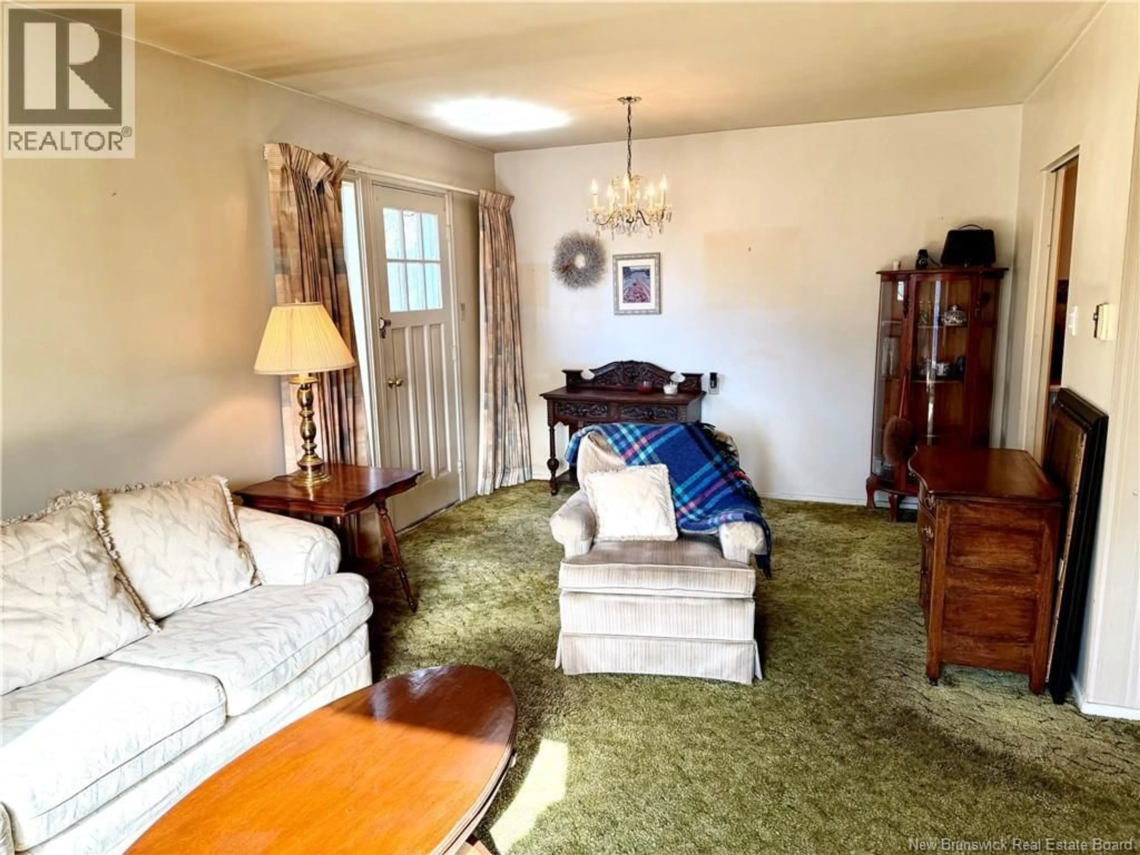 Living room with furniture, carpet floor for 107 CANDLEWOOD LANE, Saint John New Brunswick E2K1Z5