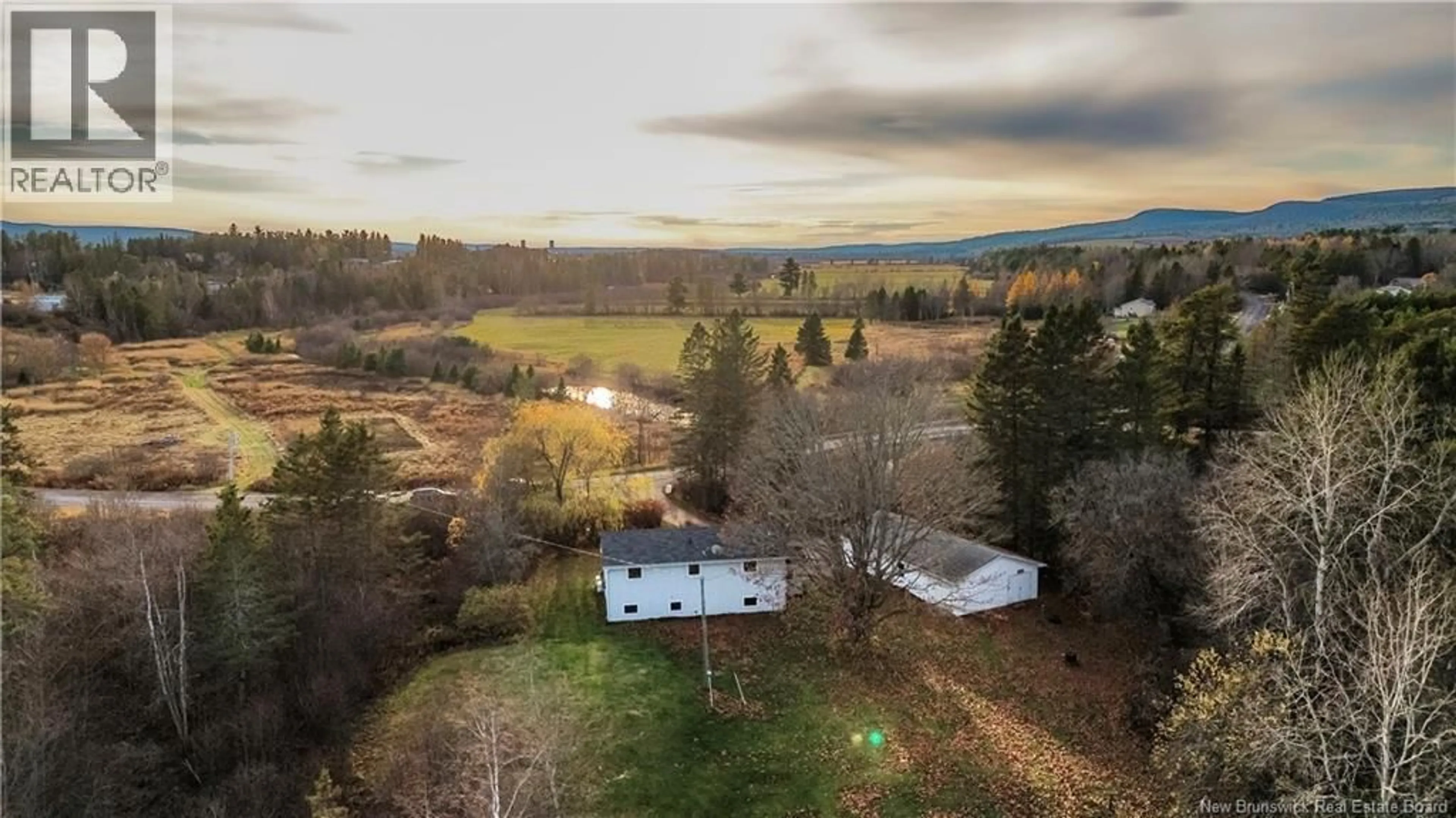A pic from outside/outdoor area/front of a property/back of a property/a pic from drone, mountain view for 26 DUNSINANE S ROAD, Penobsquis New Brunswick E4G2A5