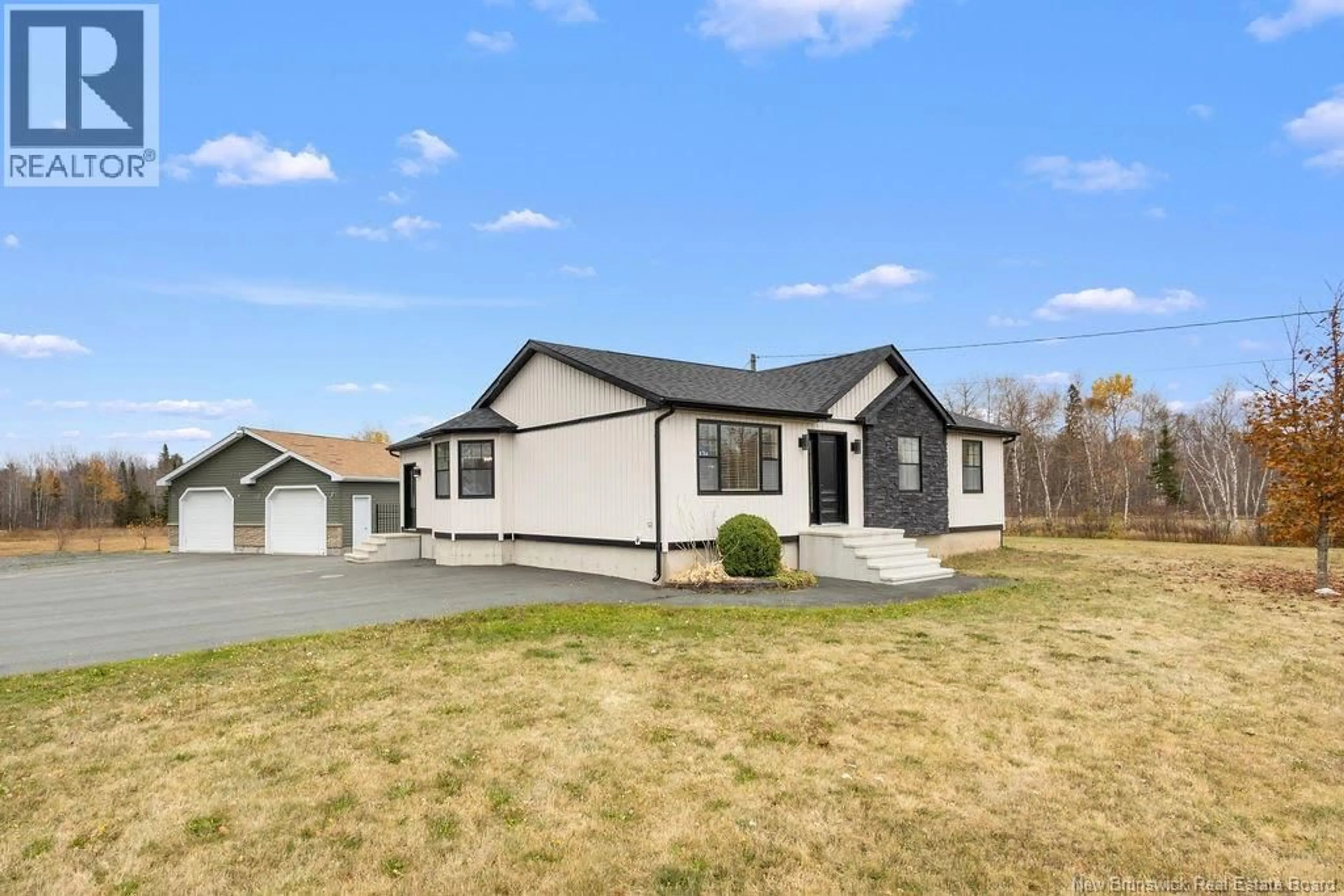 Home with vinyl exterior material, street for 434 BELLEFOND ROAD, Bellefond New Brunswick E1V4T7