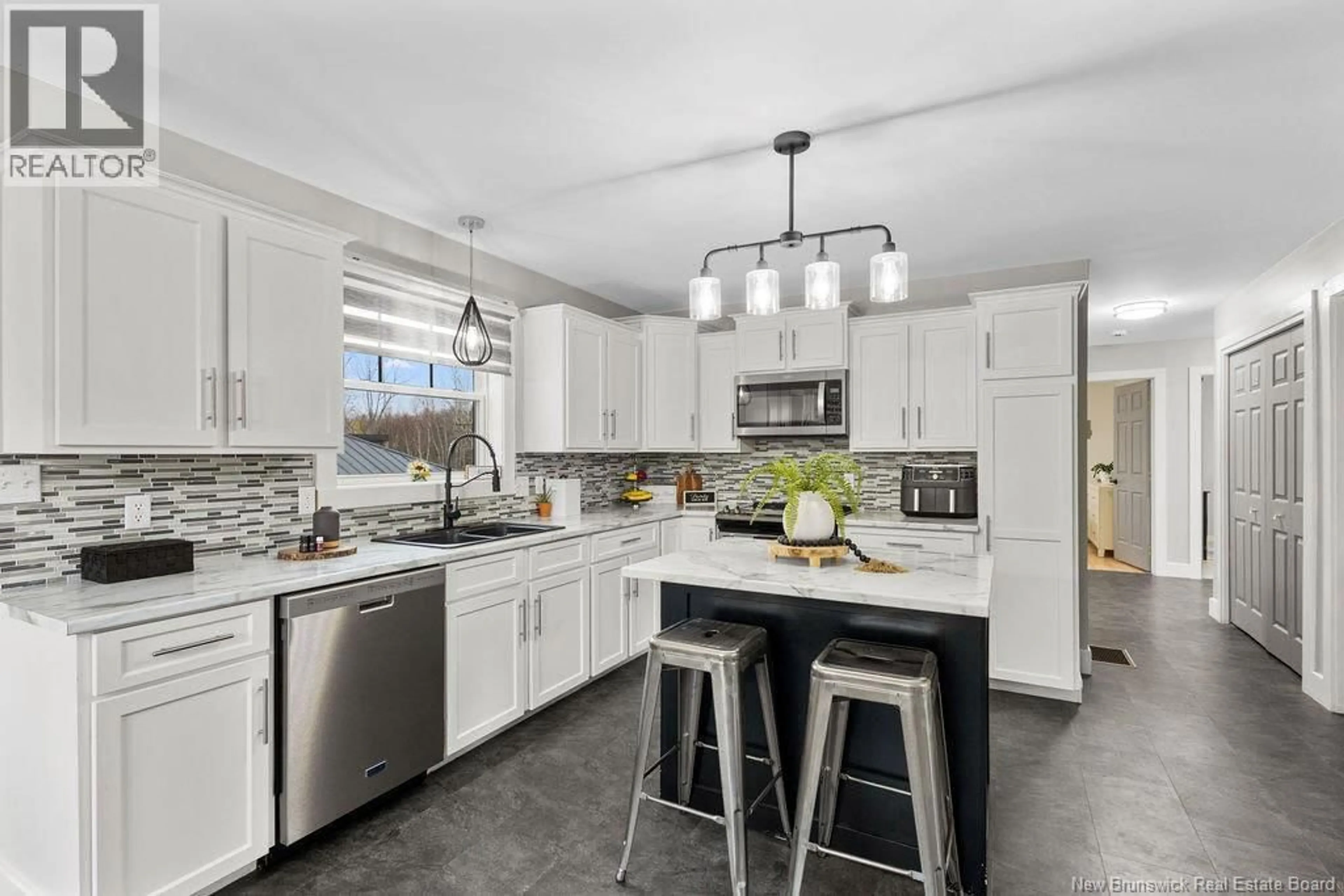 Open concept kitchen, ceramic/tile floor for 434 BELLEFOND ROAD, Bellefond New Brunswick E1V4T7