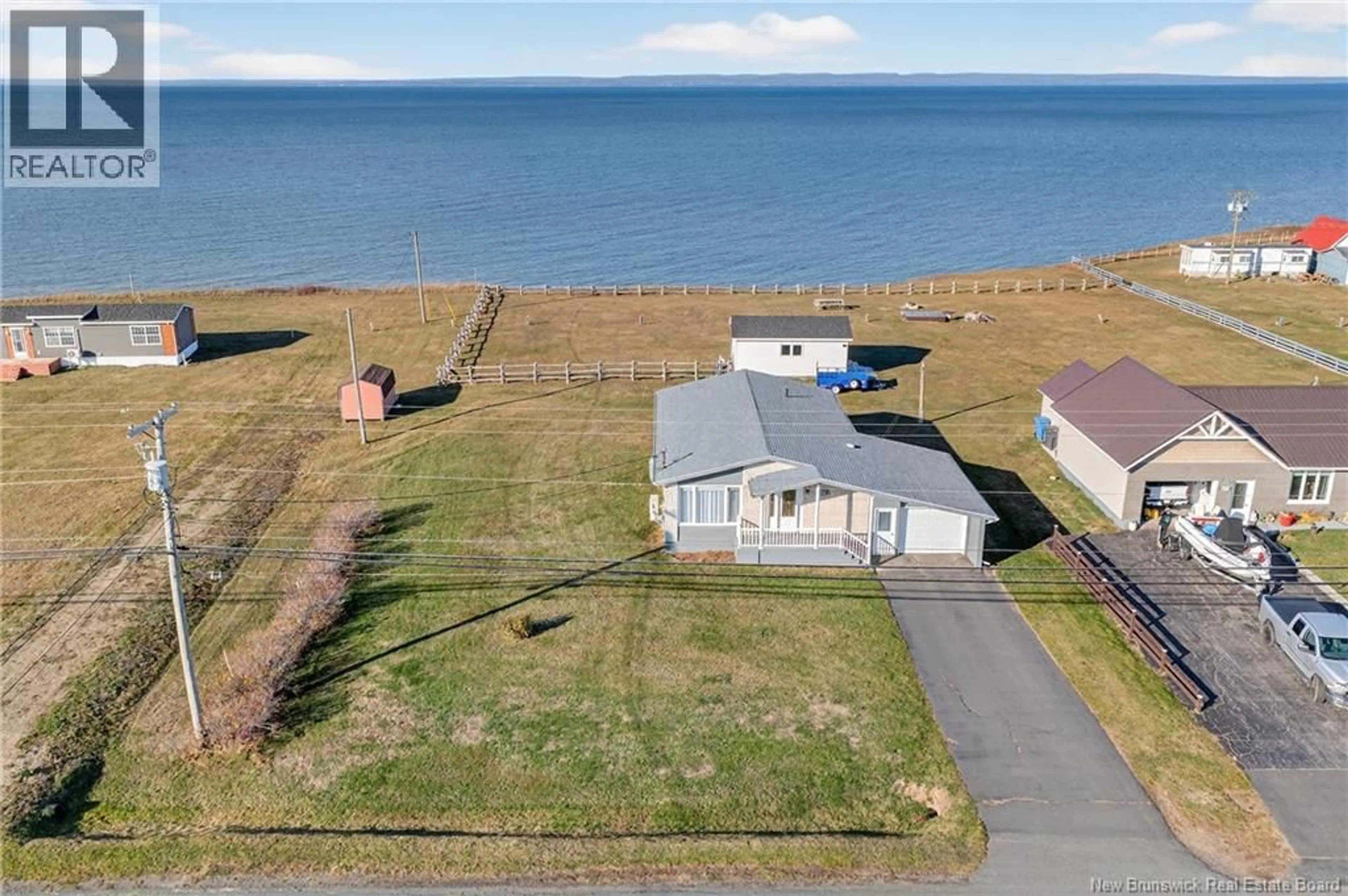 A pic from outside/outdoor area/front of a property/back of a property/a pic from drone, water/lake/river/ocean view for 470 RUE ACADIE STREET, Grande-Anse New Brunswick E8N1E4