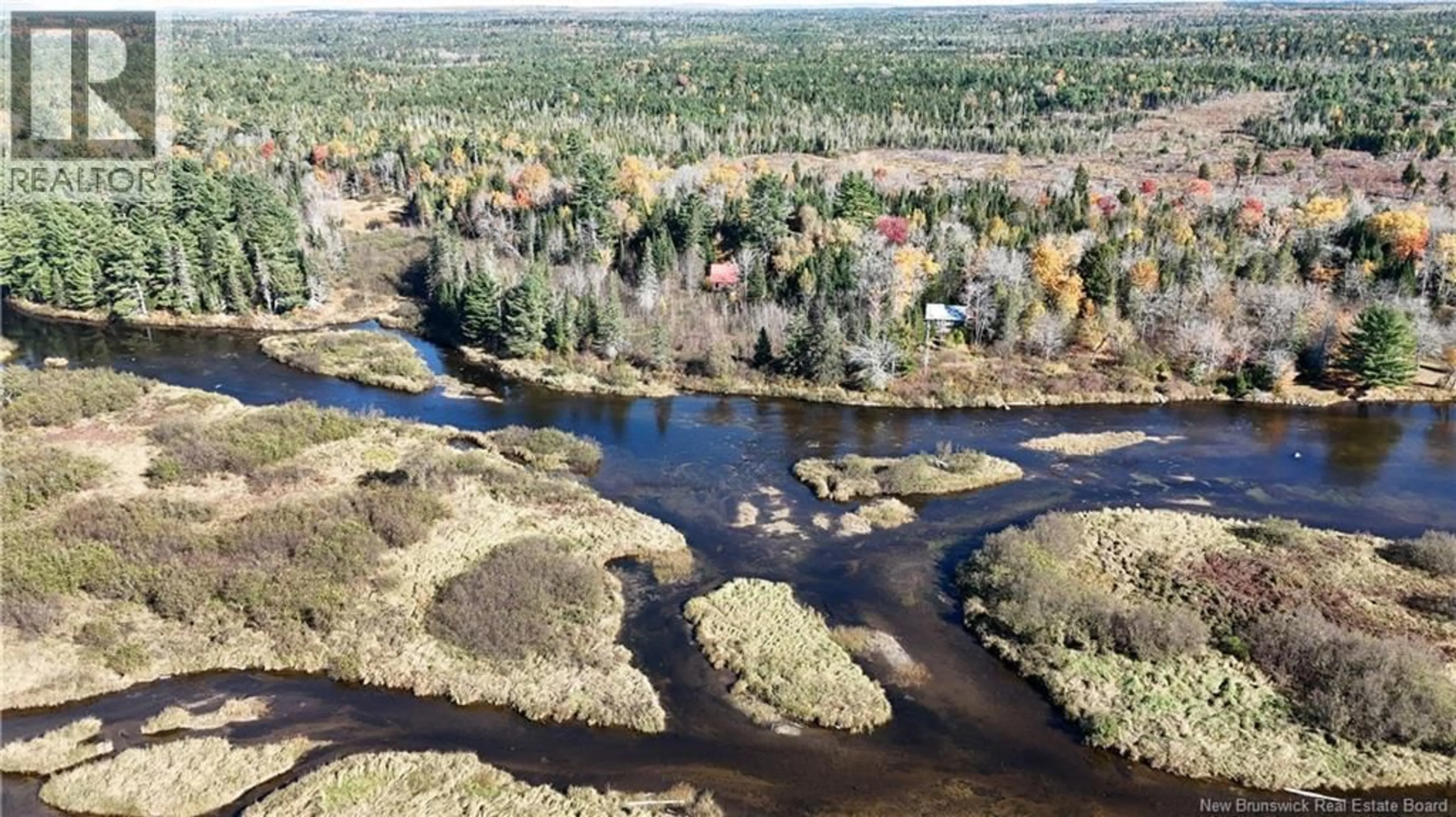 A pic from outside/outdoor area/front of a property/back of a property/a pic from drone, water/lake/river/ocean view for 92-5 LOON BAY ROAD, Saint James New Brunswick E5A1H8