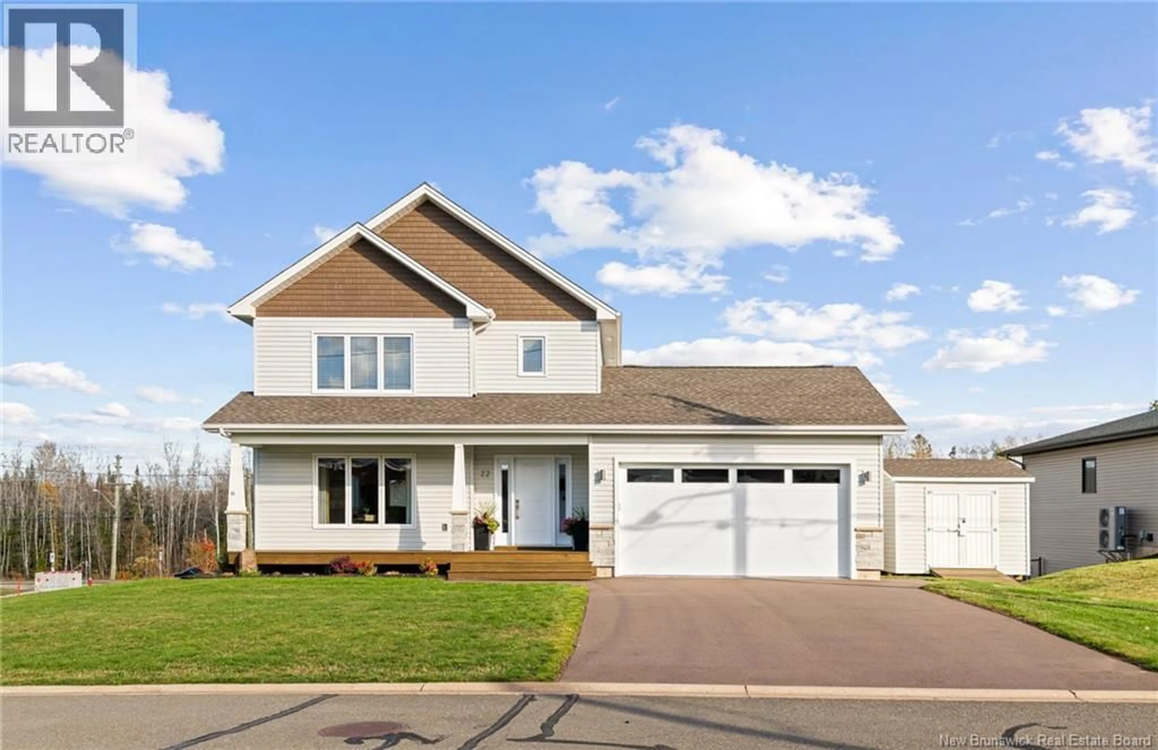 Home with vinyl exterior material, street for 22 DONAT CRESCENT, Dieppe New Brunswick E1A9L4