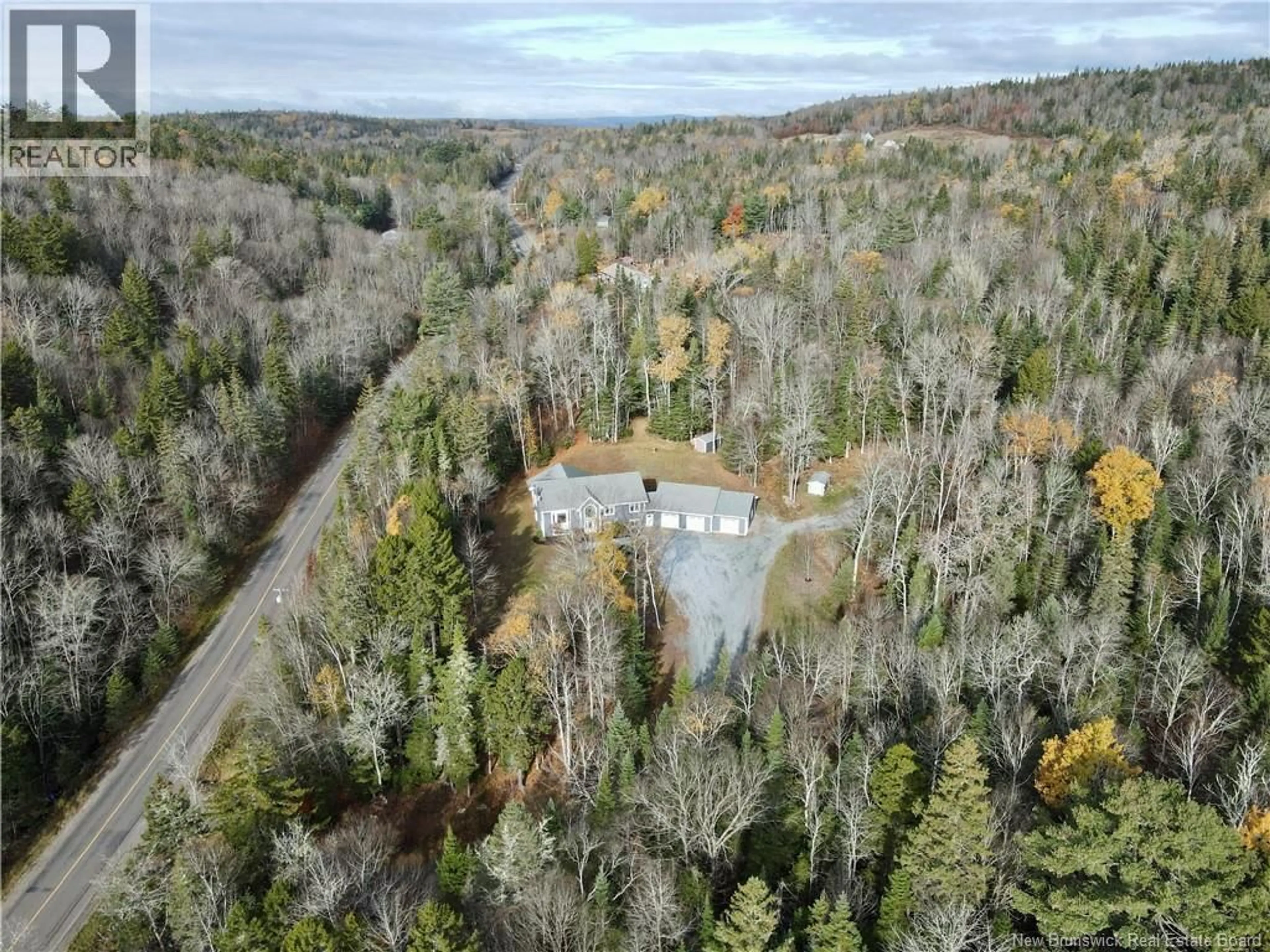 A pic from outside/outdoor area/front of a property/back of a property/a pic from drone, forest/trees view for 366 ROUTE 845 ROAD, Kingston New Brunswick E5N1L6