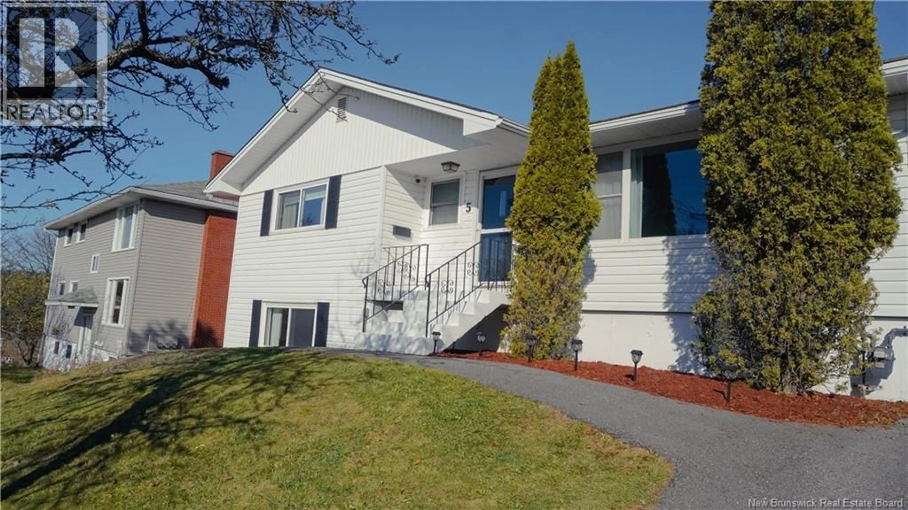 Home with vinyl exterior material, street for 5 WILDWOOD, Saint John New Brunswick E2J2V9