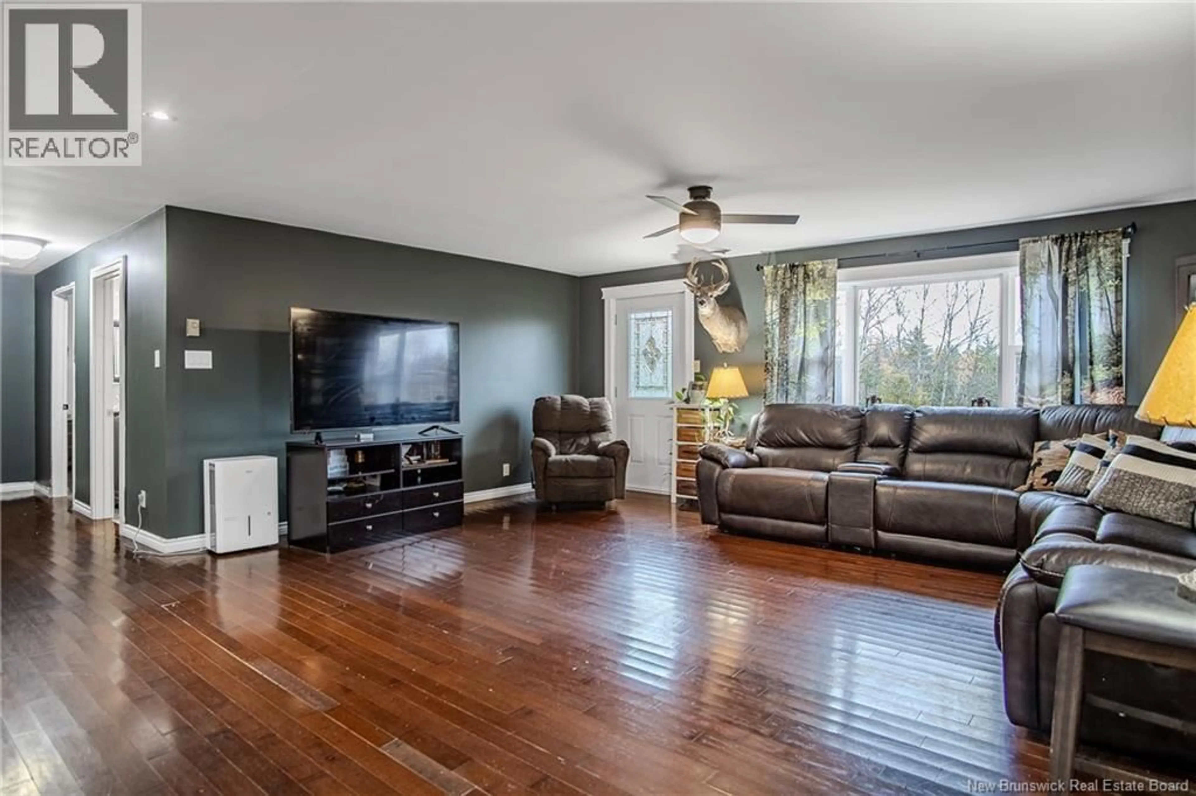 Living room with furniture, wood/laminate floor for 123 MOUNT MISERY E ROAD, Kingston New Brunswick E5N1G7