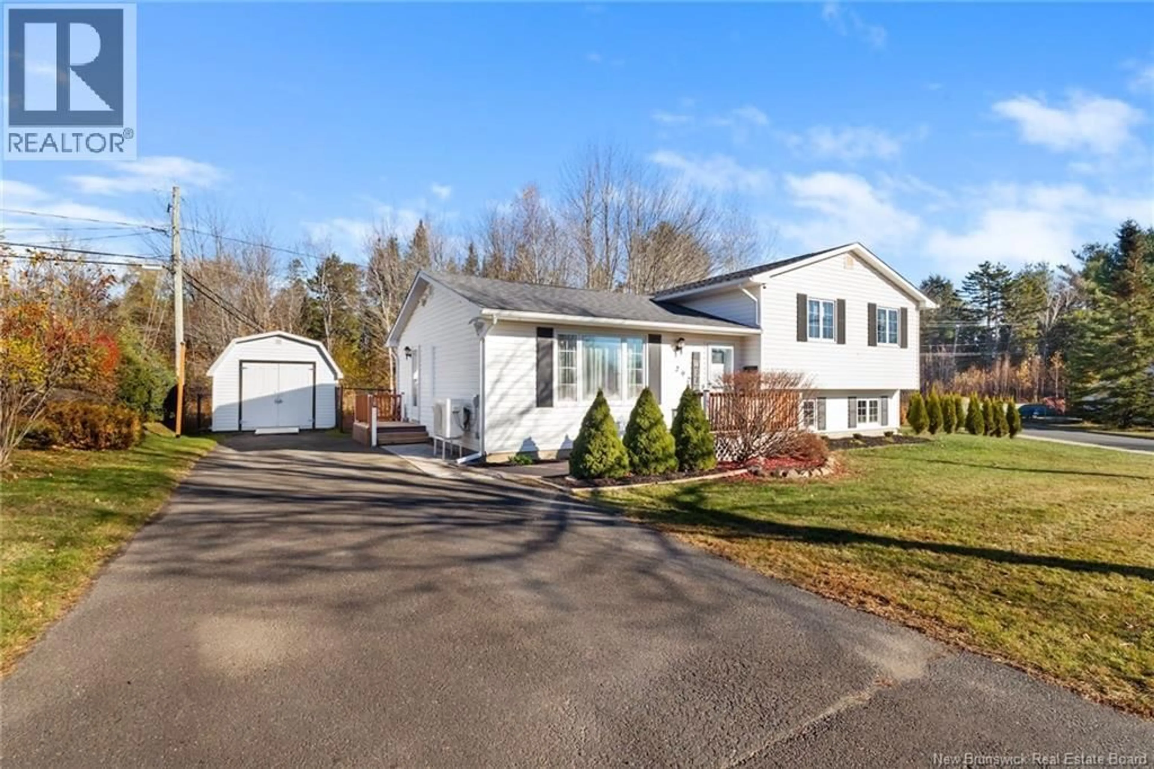 Home with vinyl exterior material, street for 202 CROCKET STREET, Fredericton New Brunswick E3A5S5