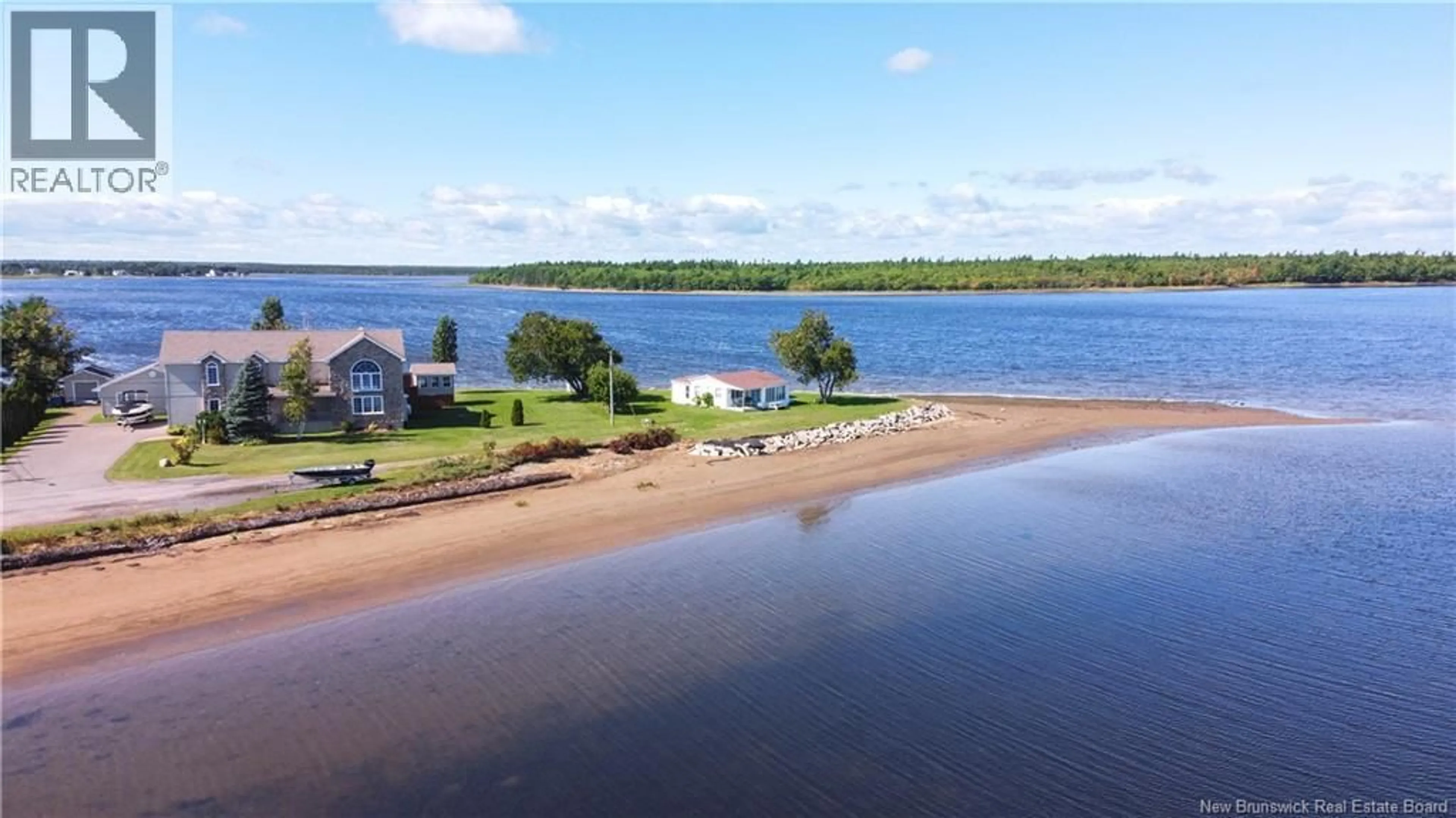 A pic from outside/outdoor area/front of a property/back of a property/a pic from drone, water/lake/river/ocean view for 79 POINTE DU MIRAGE, Aldouane New Brunswick E4W5C7