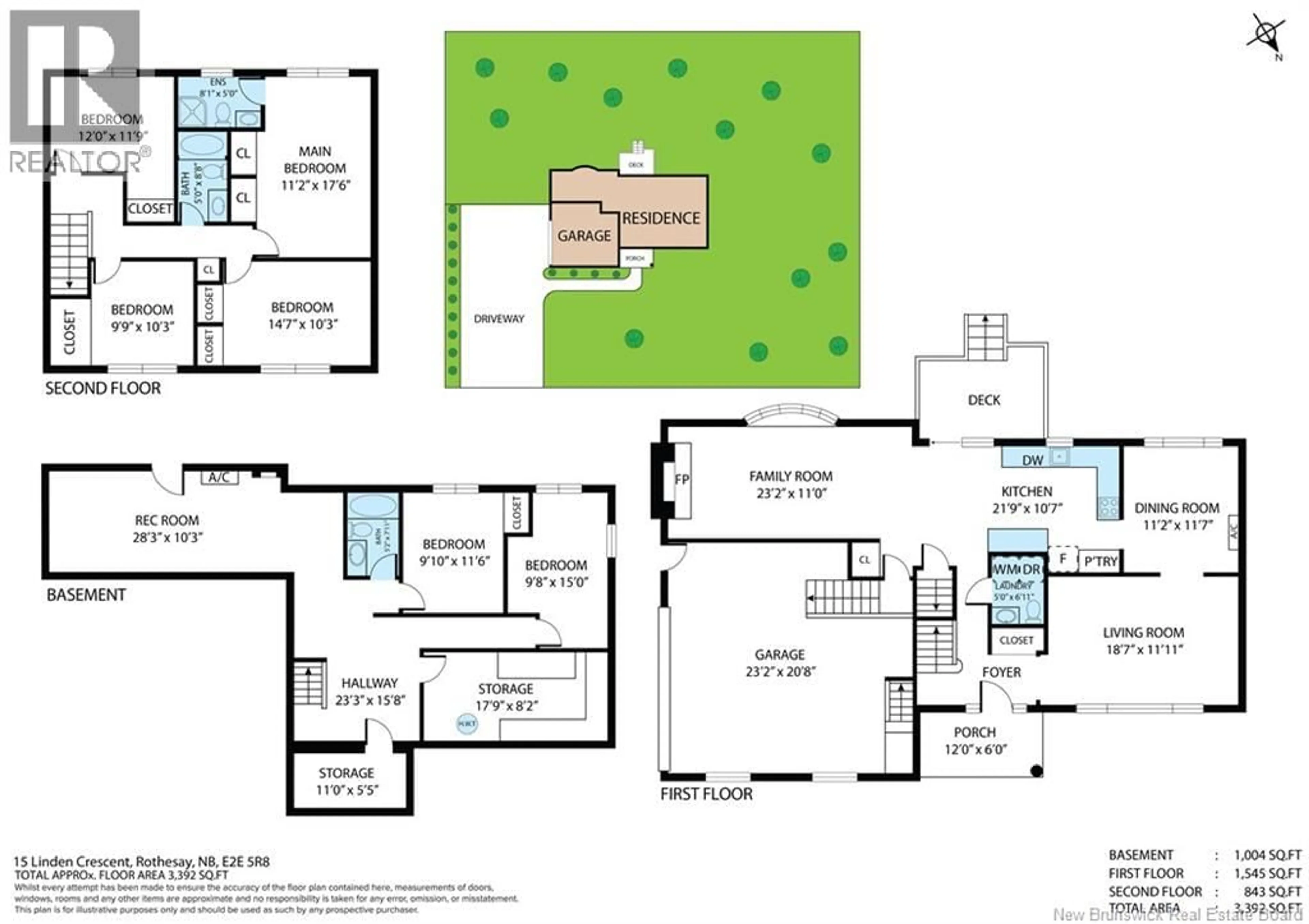 Floor plan for 15 LINDEN CRESCENT, Rothesay New Brunswick E2E5R8