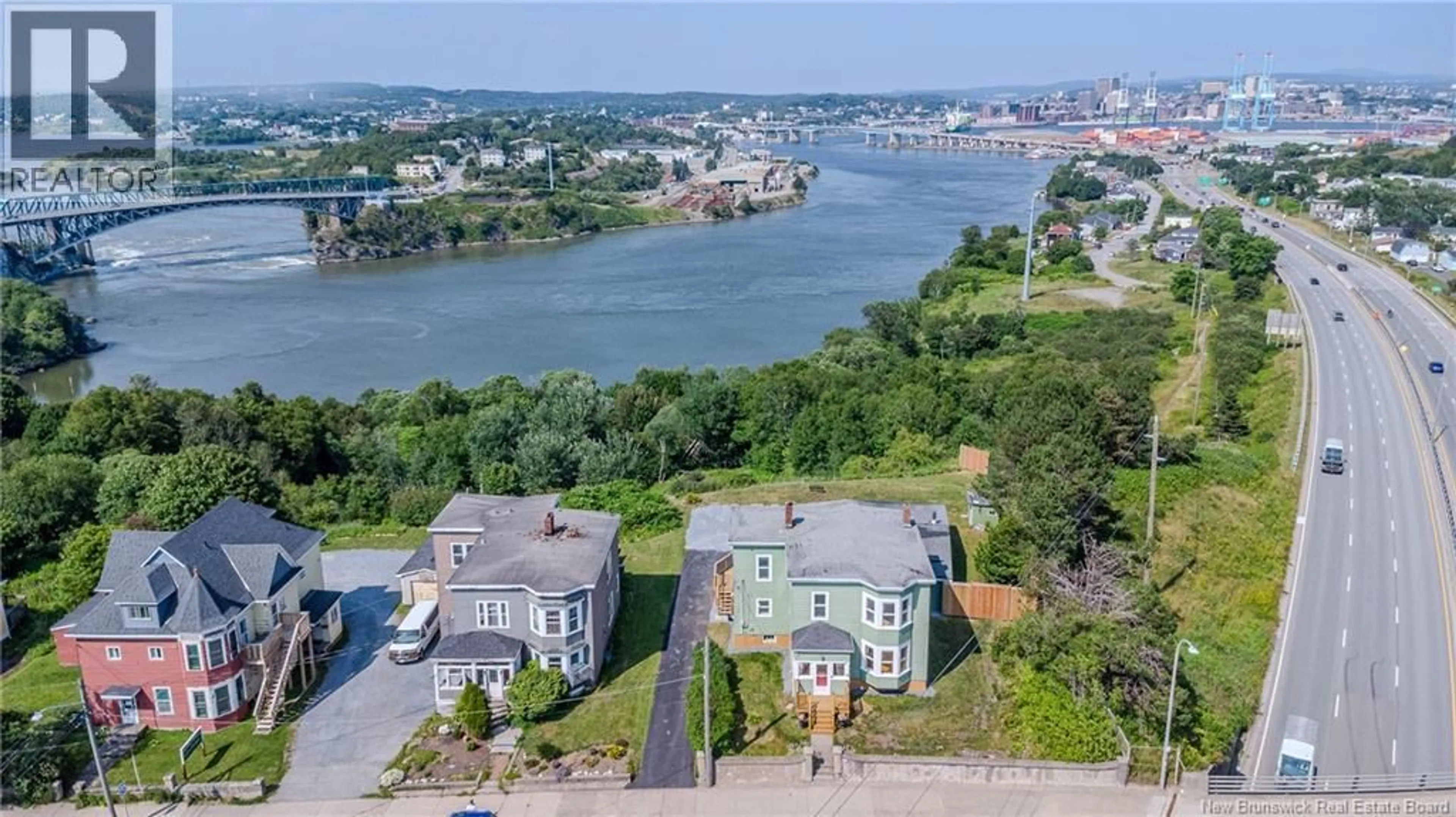 A pic from outside/outdoor area/front of a property/back of a property/a pic from drone, water/lake/river/ocean view for 357 LANCASTER AVENUE, Saint John New Brunswick E2M2L3