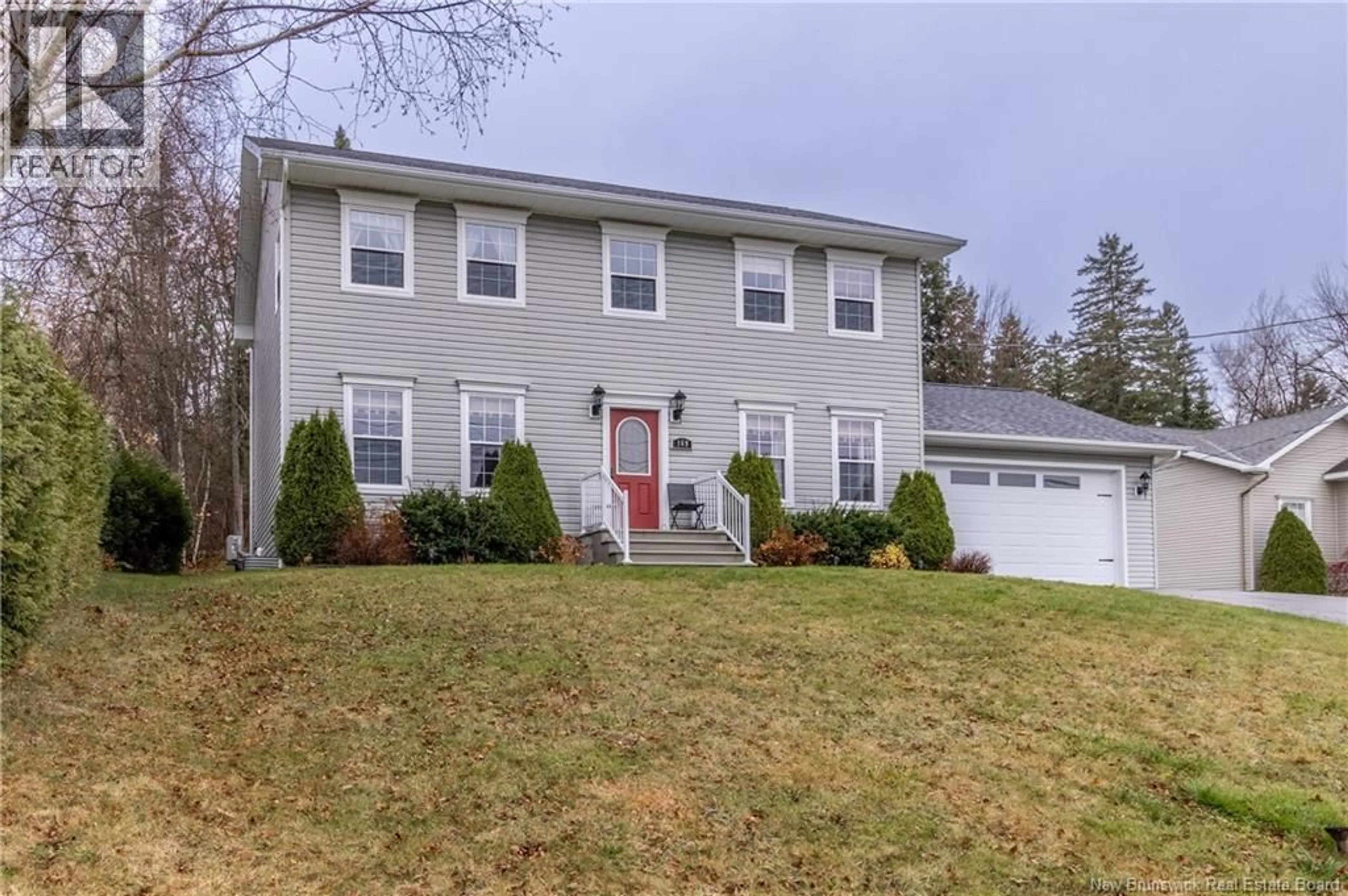 Home with vinyl exterior material, street for 169 EASTWOOD DRIVE, Woodstock New Brunswick E7M3Z4