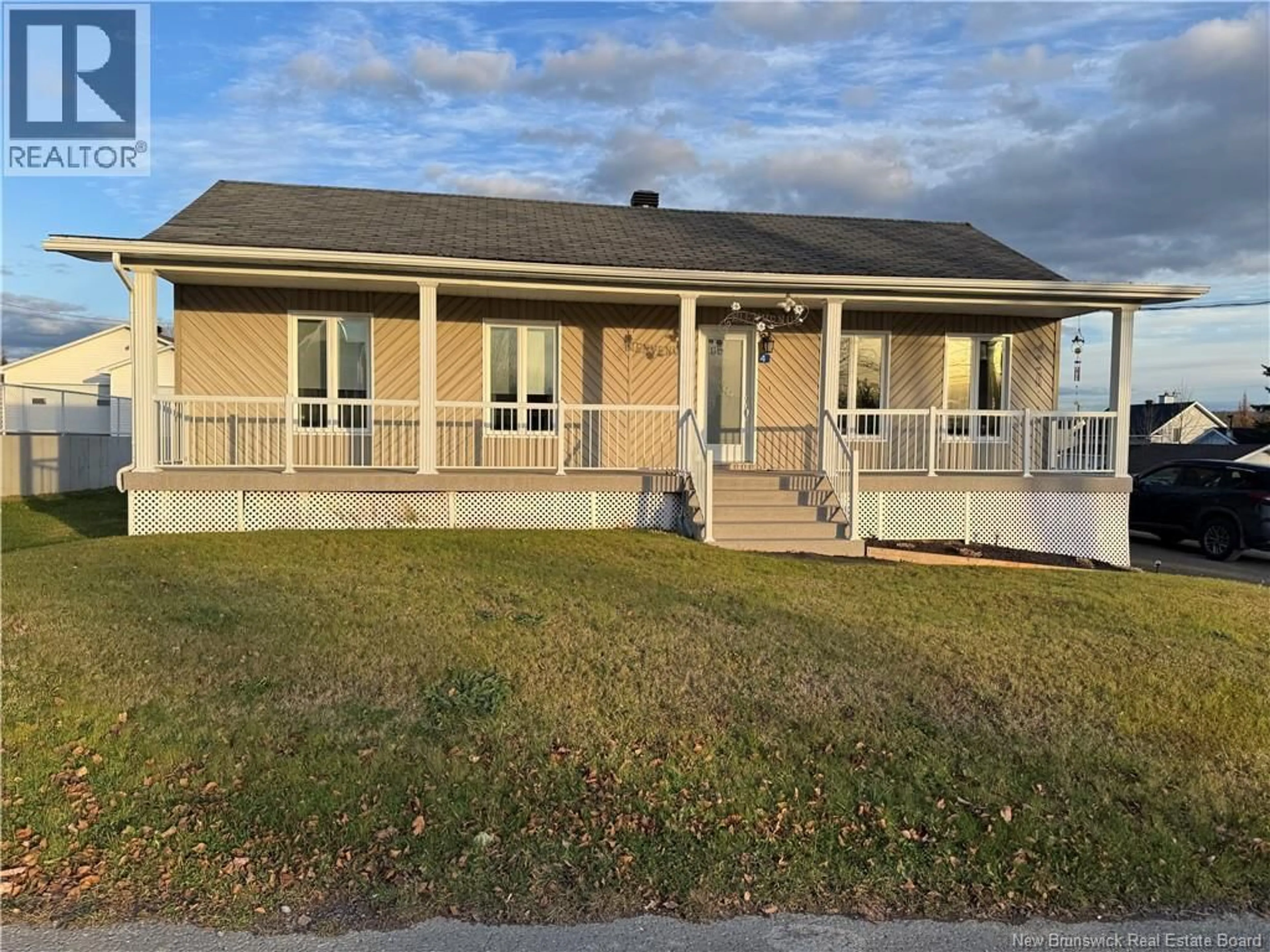 Home with vinyl exterior material, street for 4 DES PINS STREET, Kedgwick New Brunswick E8B1C7