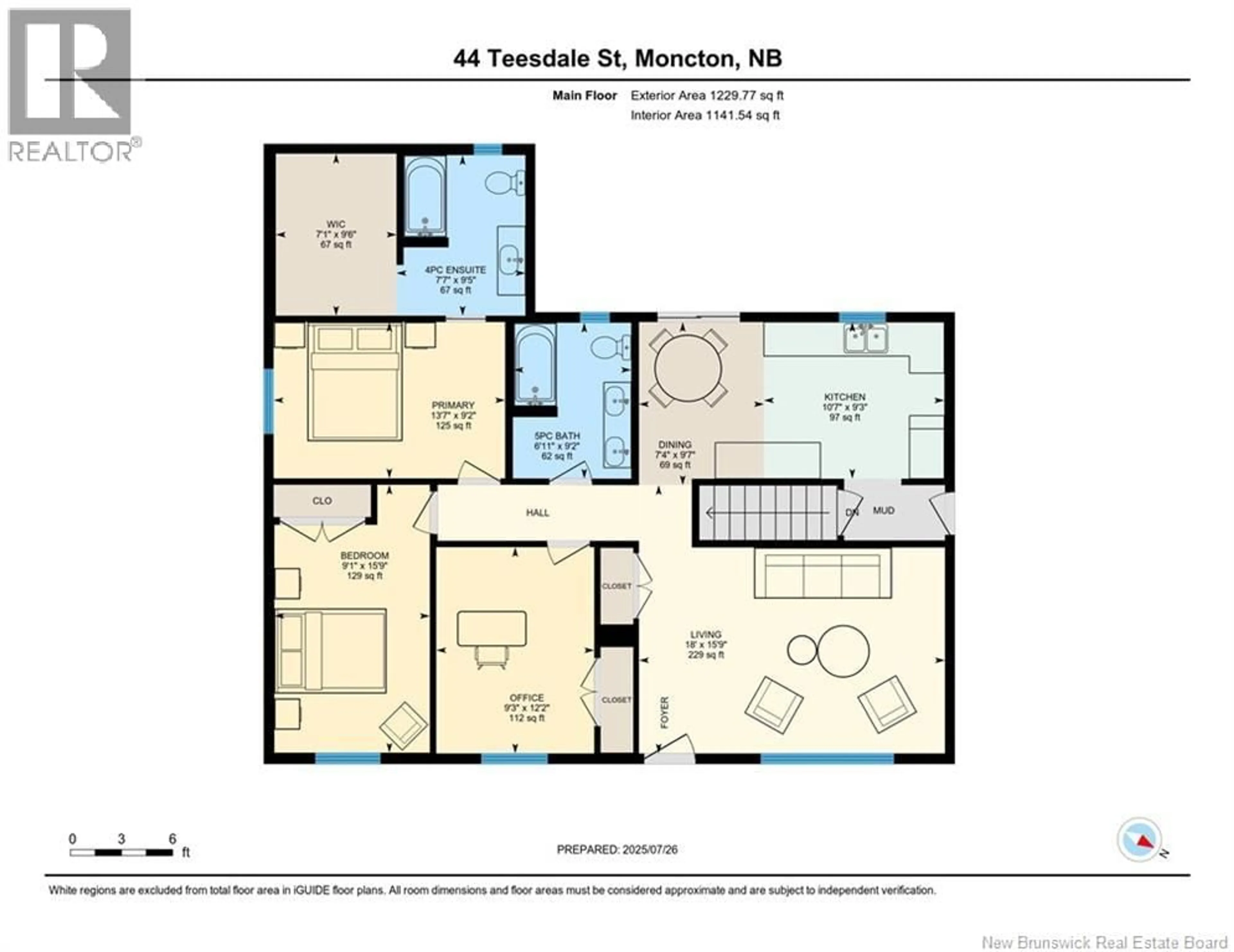 Floor plan for 44 TEESDALE, Moncton New Brunswick E1A5K5