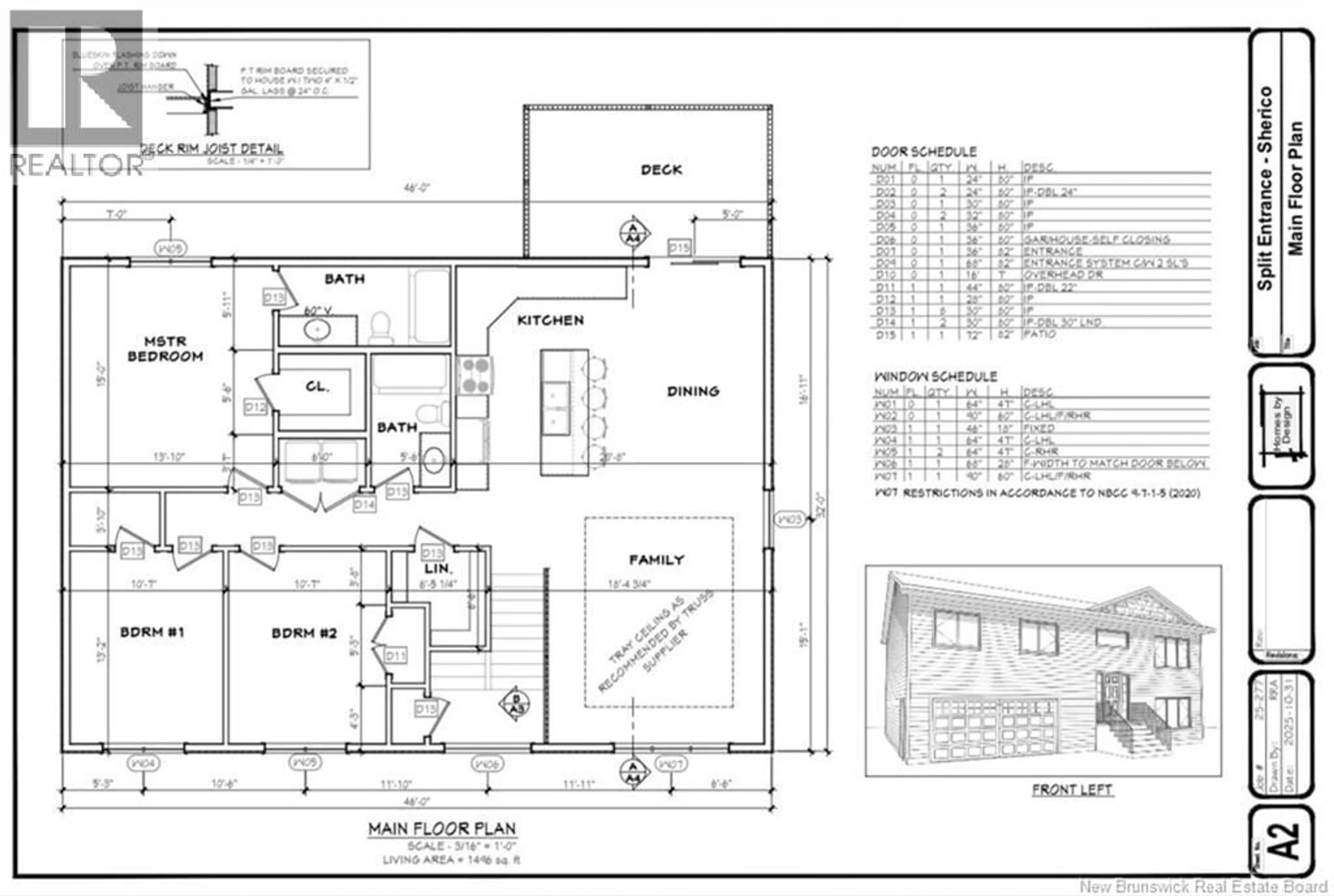 Floor plan for 46 ST. PIERRE STREET, Fredericton New Brunswick E3C0L7