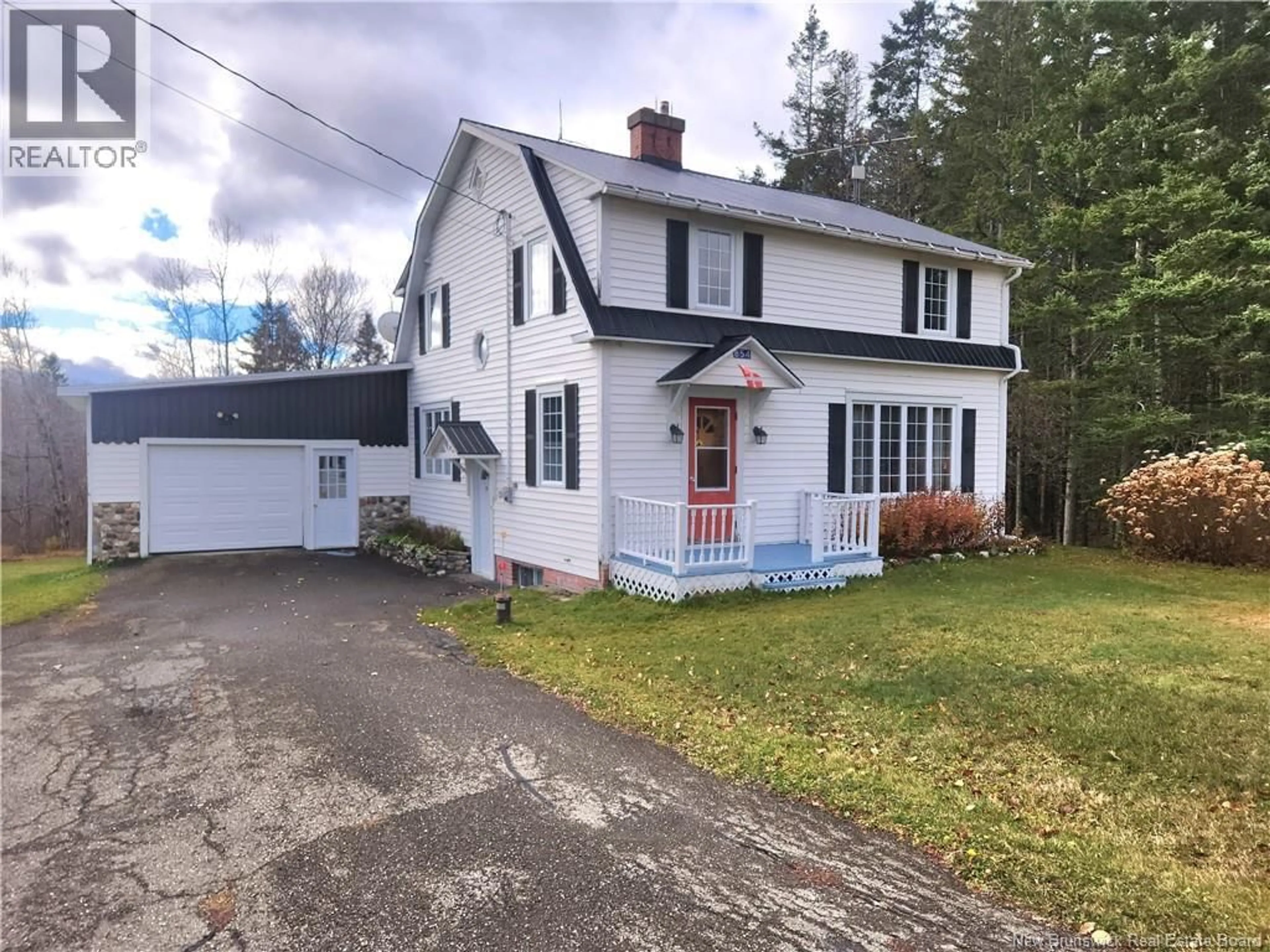 A pic from outside/outdoor area/front of a property/back of a property/a pic from drone, street for 854 380 ROUTE, New Denmark New Brunswick E7G2Y5