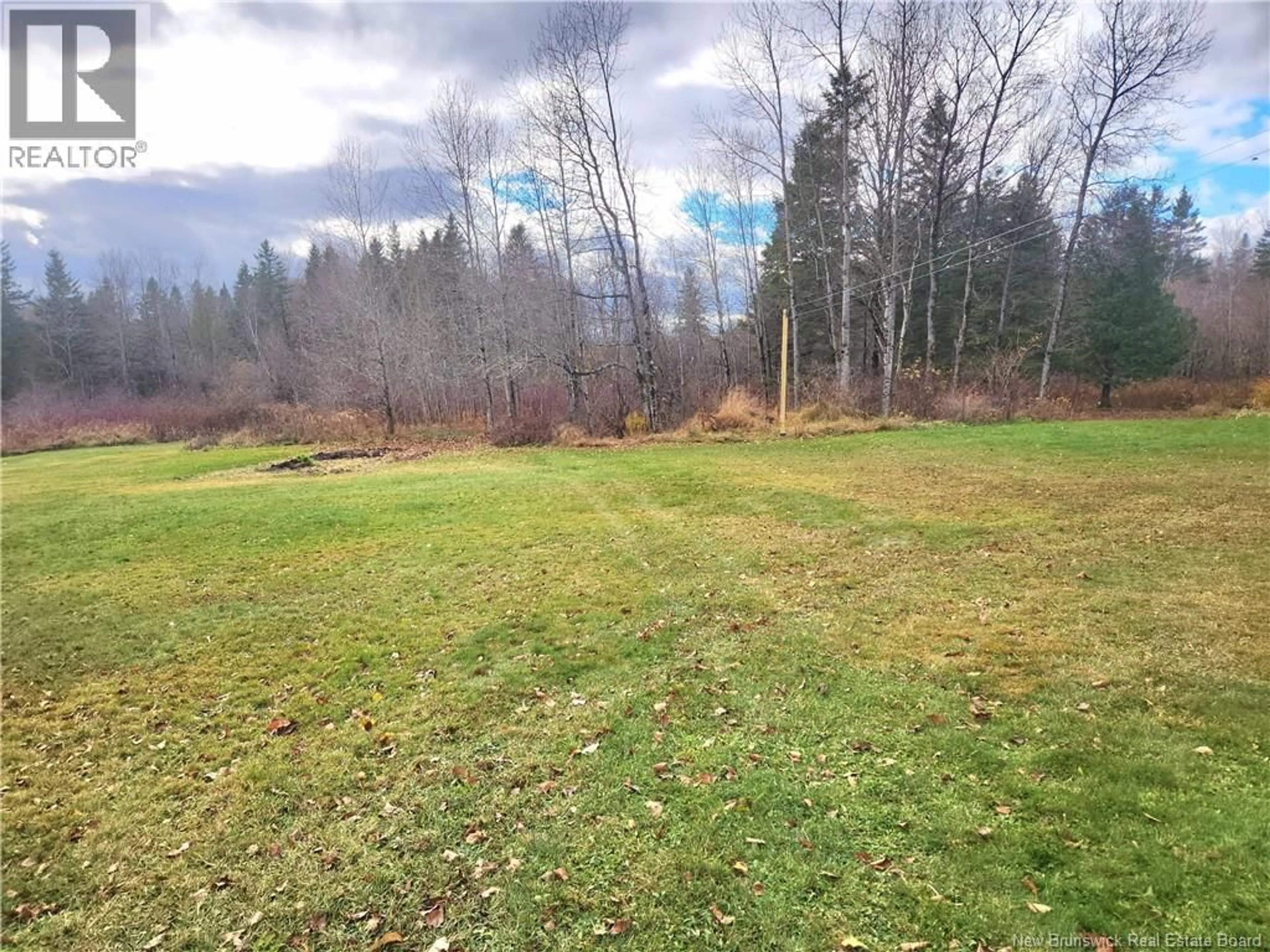 A pic from outside/outdoor area/front of a property/back of a property/a pic from drone, forest/trees view for 854 380 ROUTE, New Denmark New Brunswick E7G2Y5