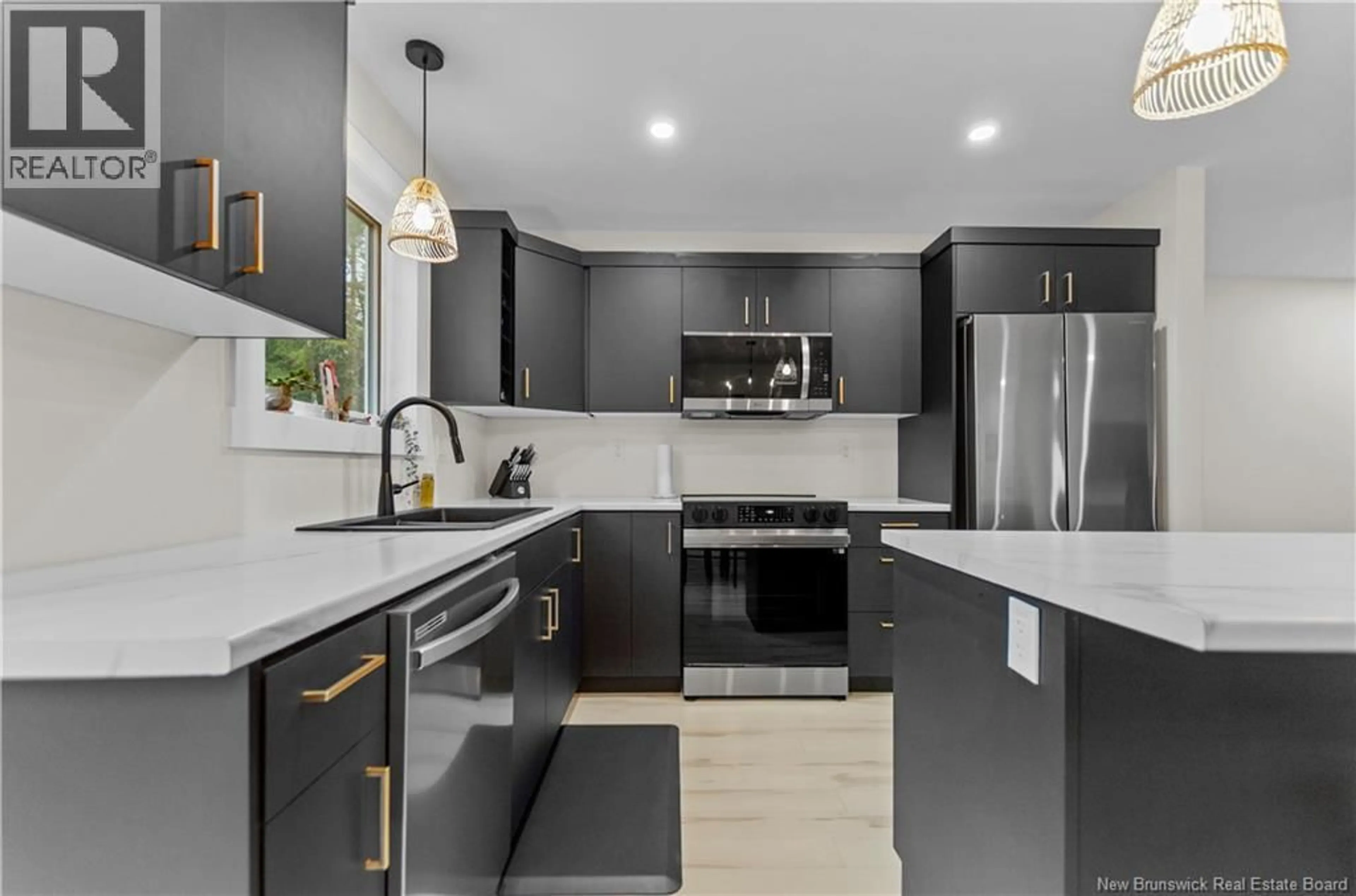 Contemporary kitchen, ceramic/tile floor for 43 BONNIEWAY DRIVE, Waasis New Brunswick E3B0S9