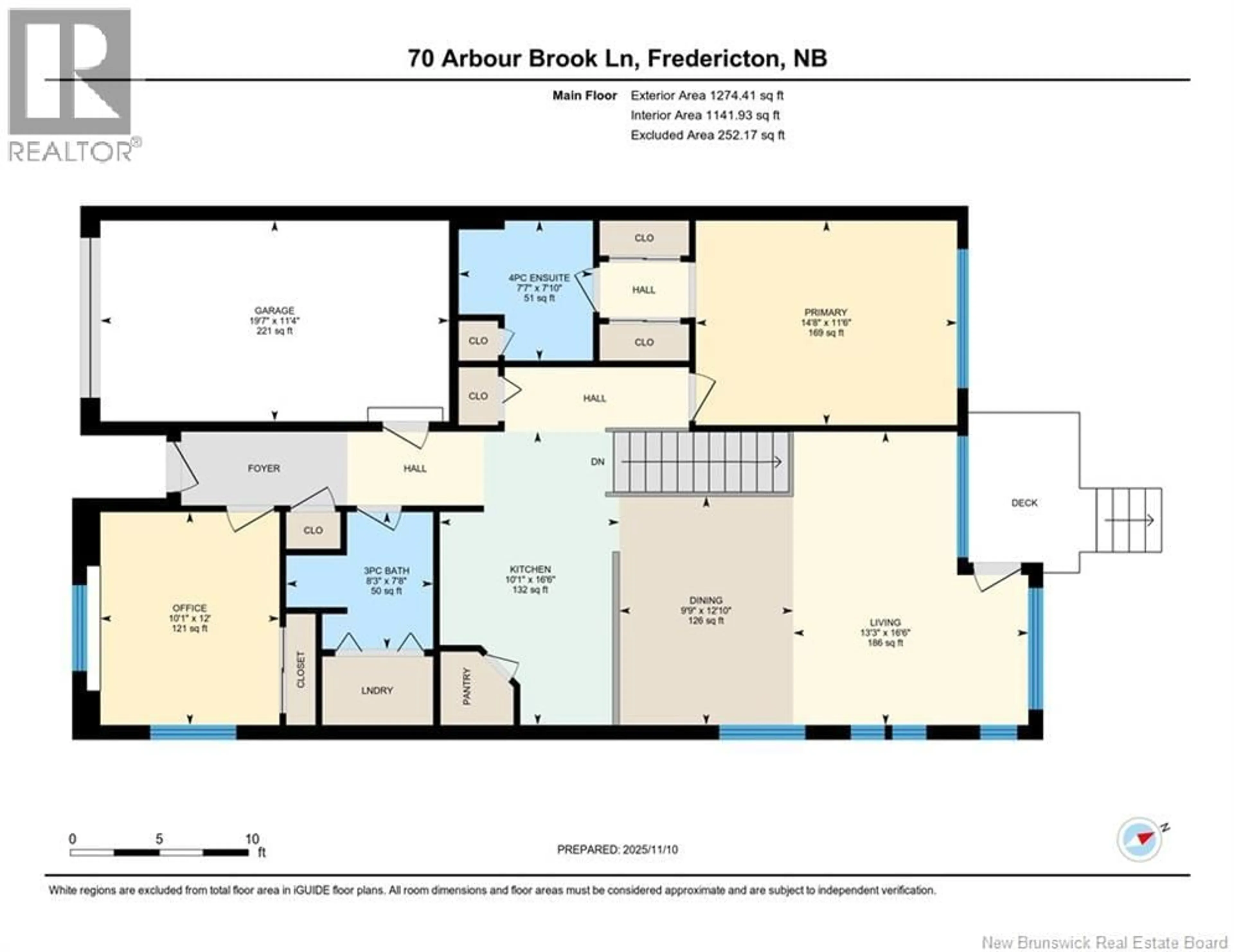 Floor plan for 70 ARBOUR BROOK LANE, Fredericton New Brunswick E3B0C4