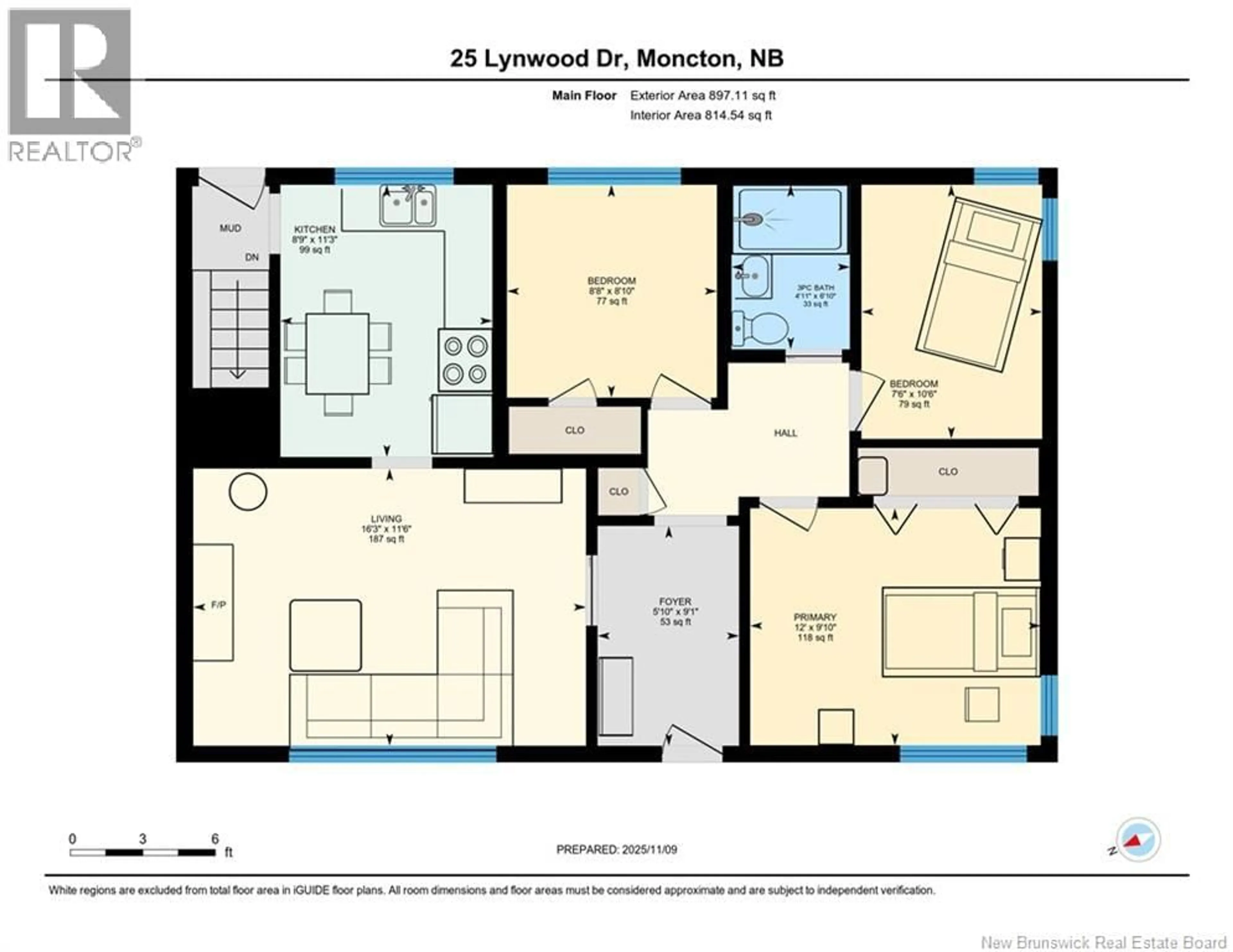 Floor plan for 25 LYNWOOD, Moncton New Brunswick E1A3Z6